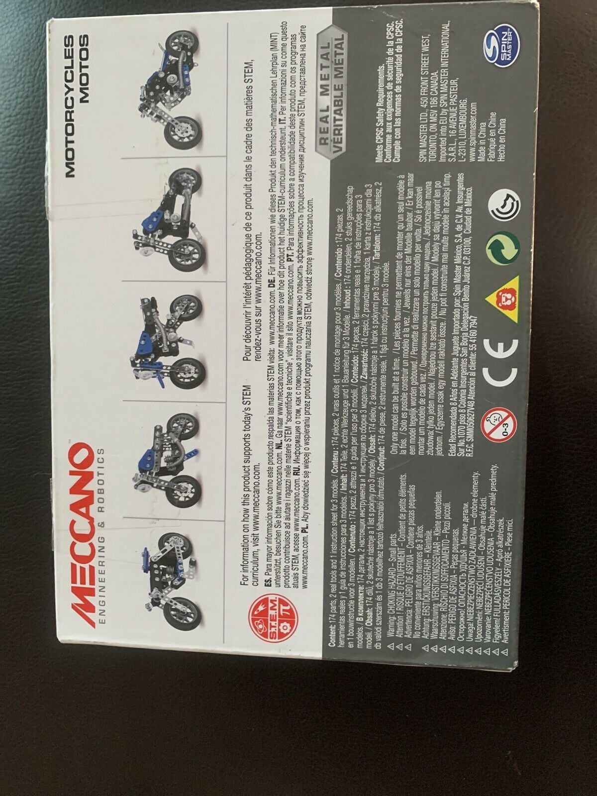 Meccano Engineering Robotics 5 In 1 Set Motorcycle Kids Building Toys Fast Post