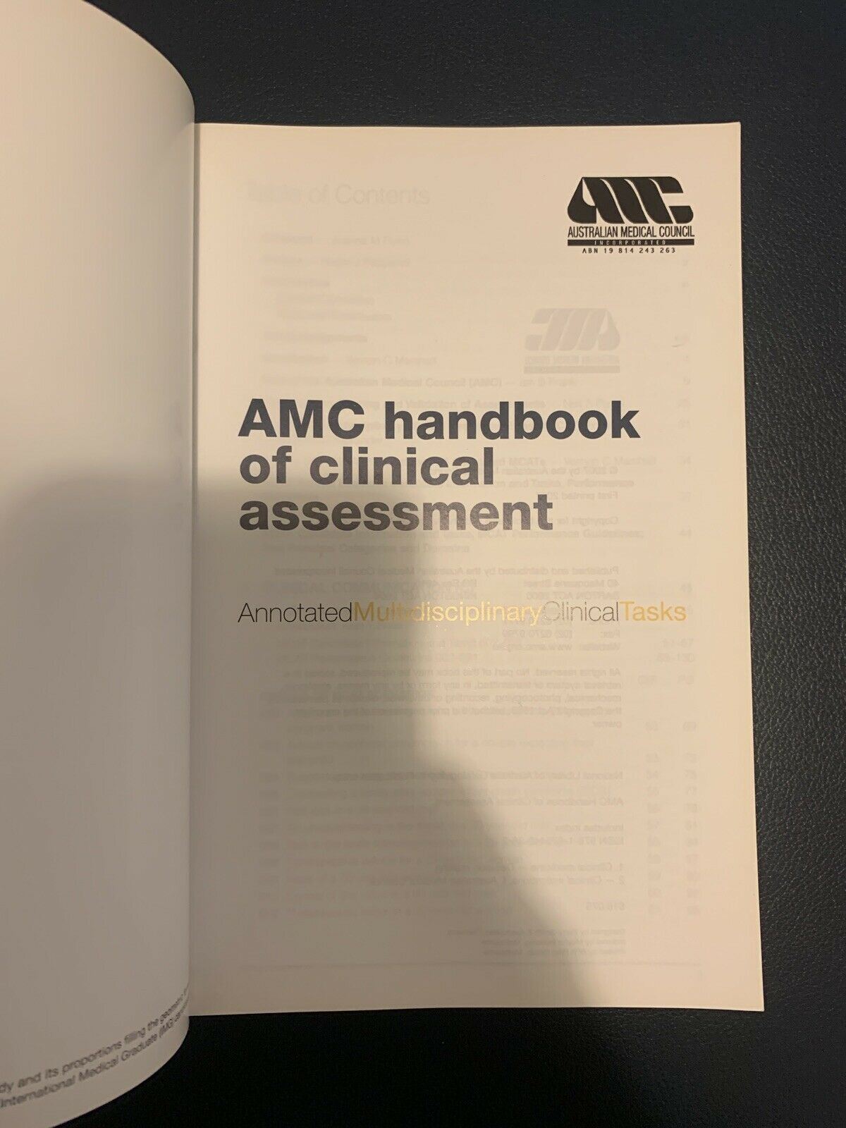AMC Handbook Of Clinical Assessment - Australian Medical Council 2007