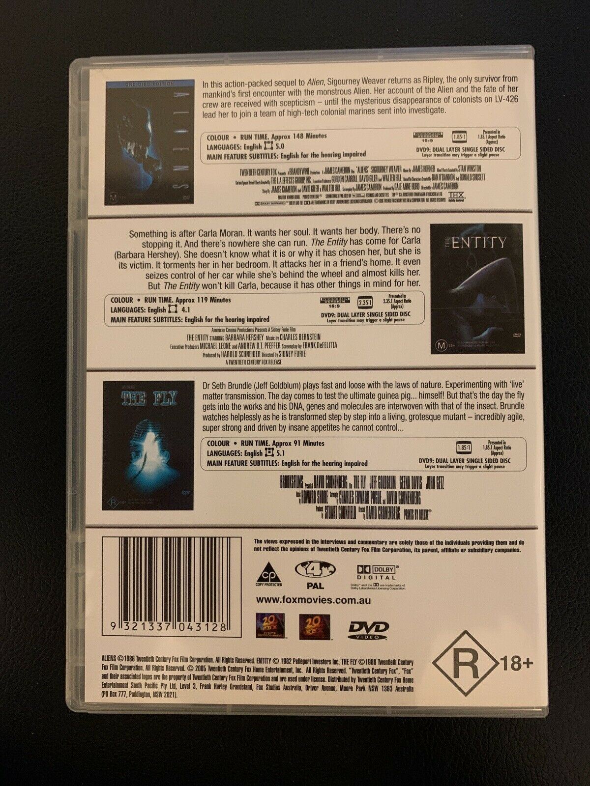 Aliens / The Entity / The Fly (DVD) Region 4