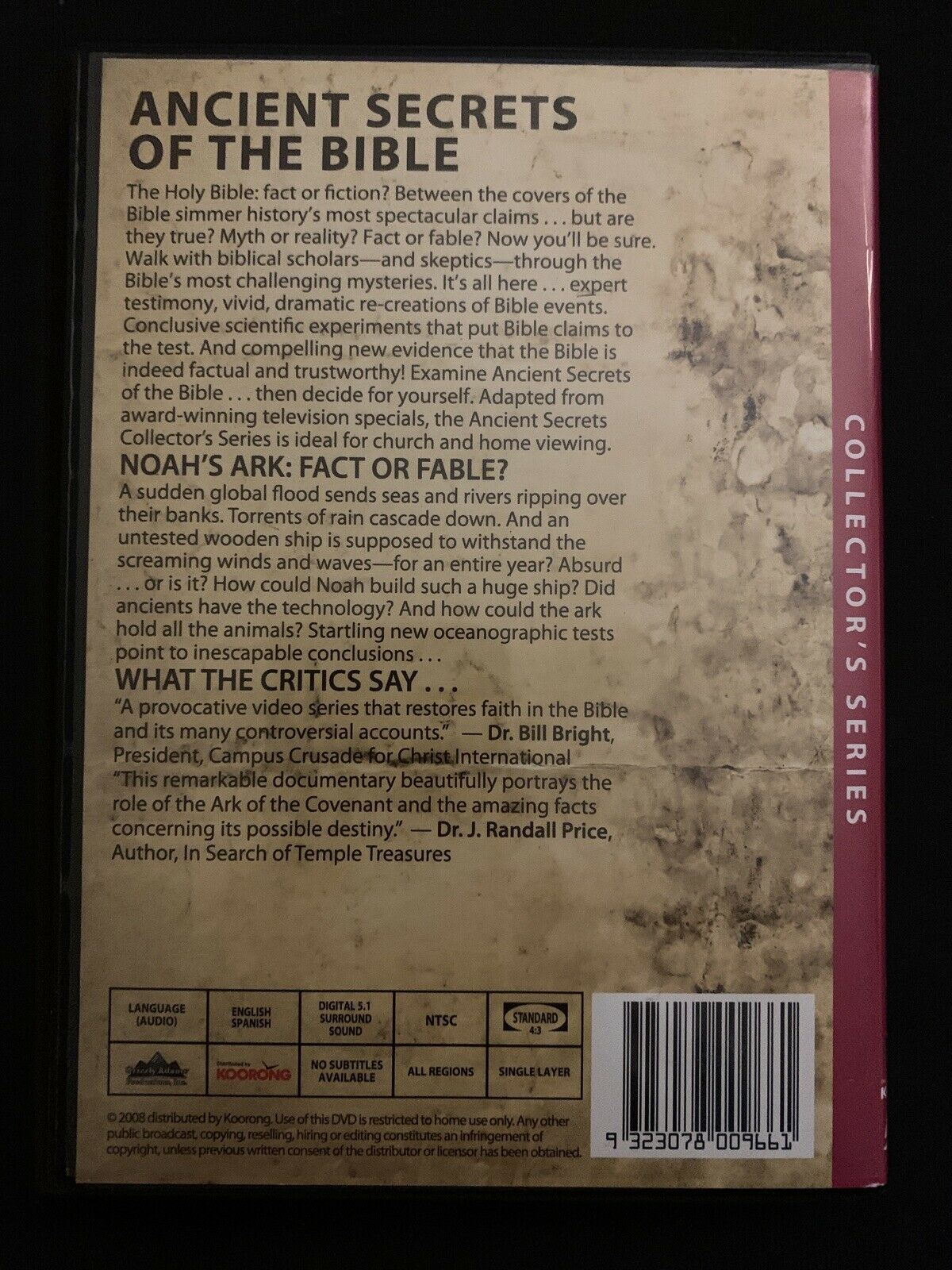 Ancient Secrets Of The Bible - Noah's Ark: Fact Or Fable (DVD) All Regions
