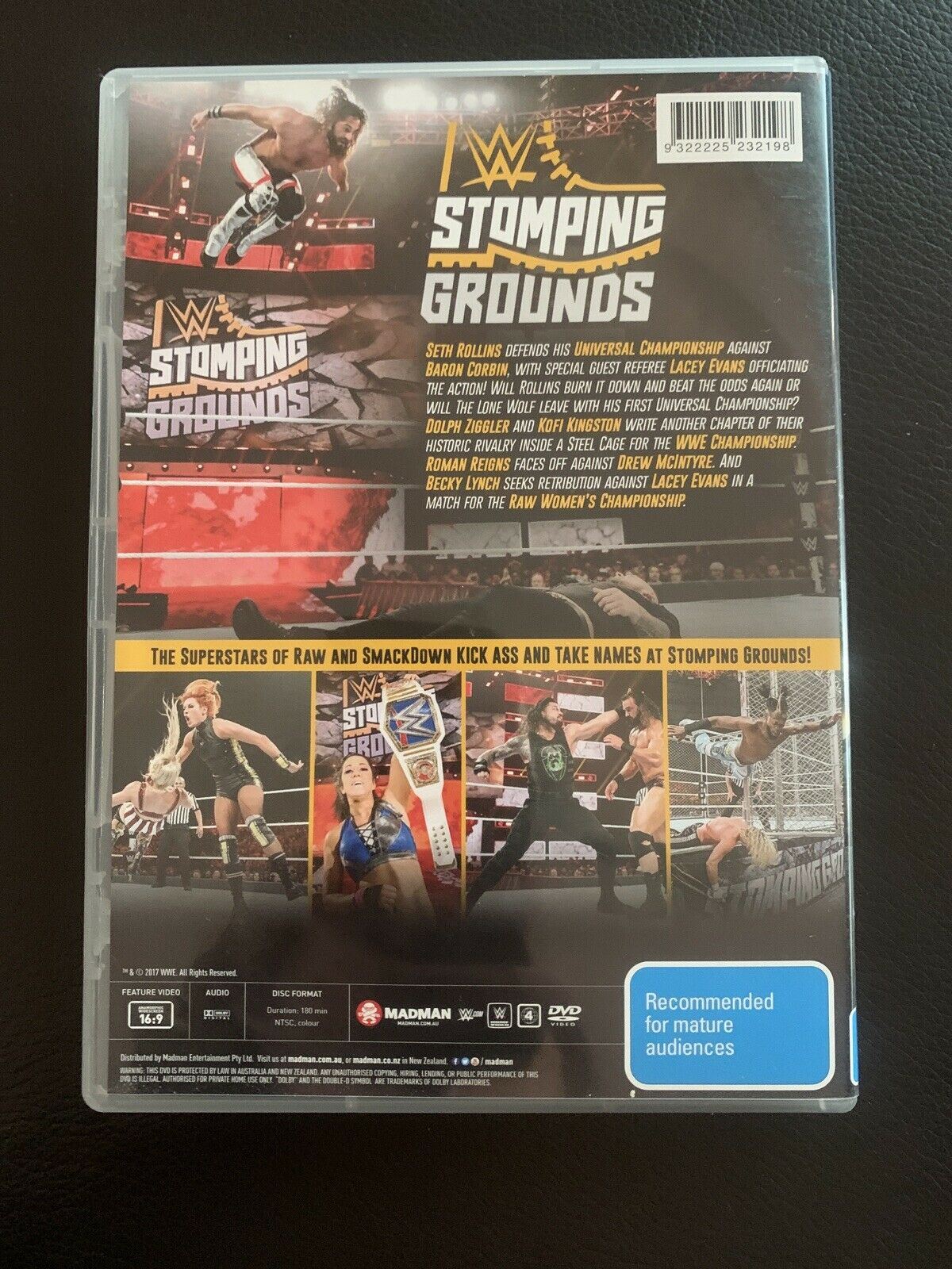 WWE - Stomping Grounds (DVD, 2017) Seth Rollins, Baron Corbin. Region 4