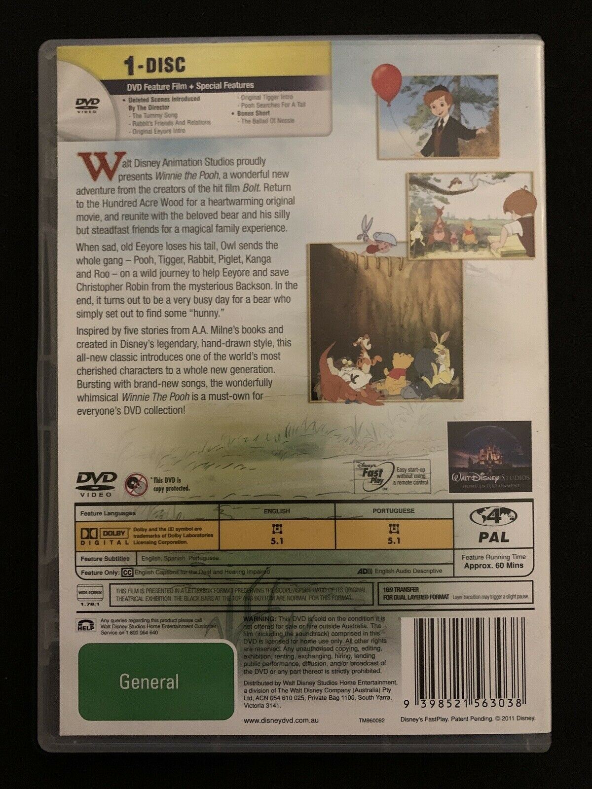 Winnie The Pooh Movie (DVD) Region 4