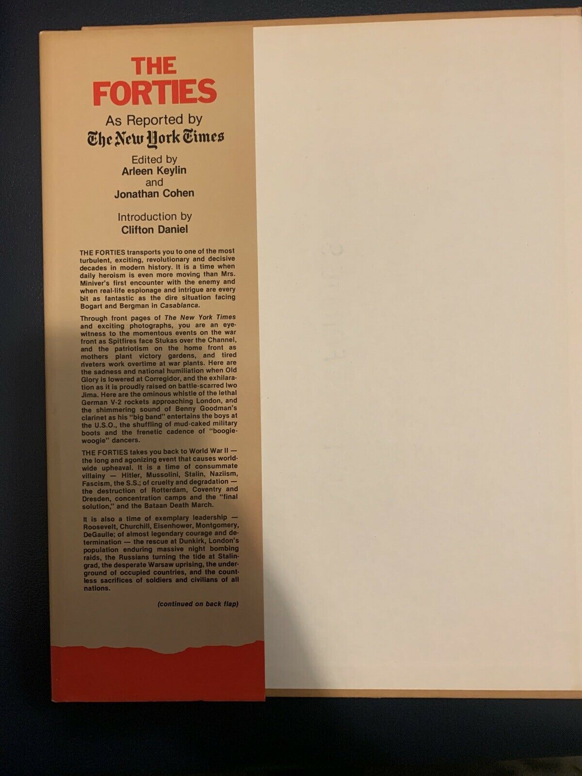 The Forties - As Reported by The New York Times 1980 by Clifton Daniel