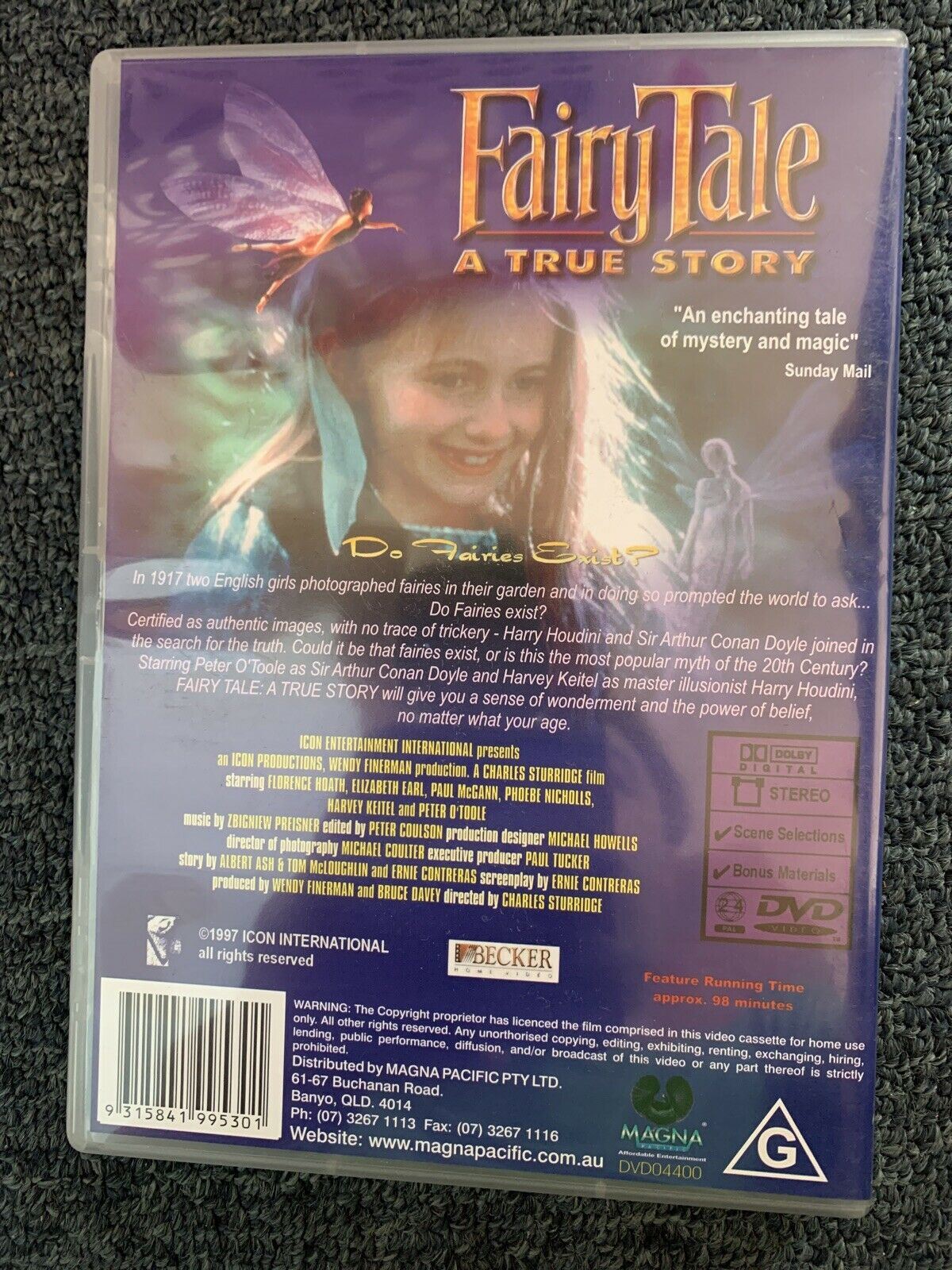 Fairy Tale - A True Story (DVD, 1997) Harvey Keitel, Peter O'Toole. Region 4