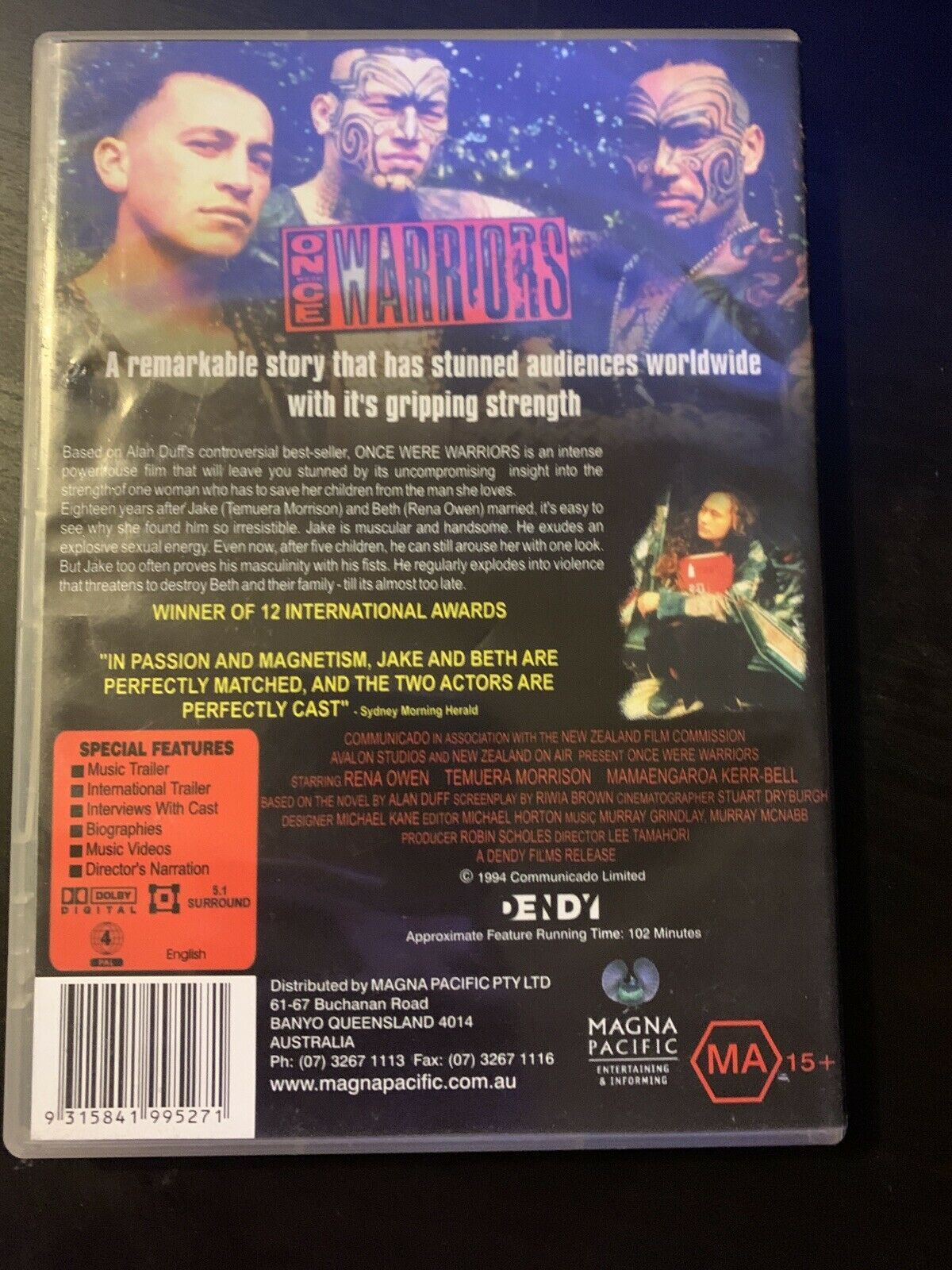 Once Were Warriors & What Becomes Of The Broken Hearted? (DVD, 1994) Region 4