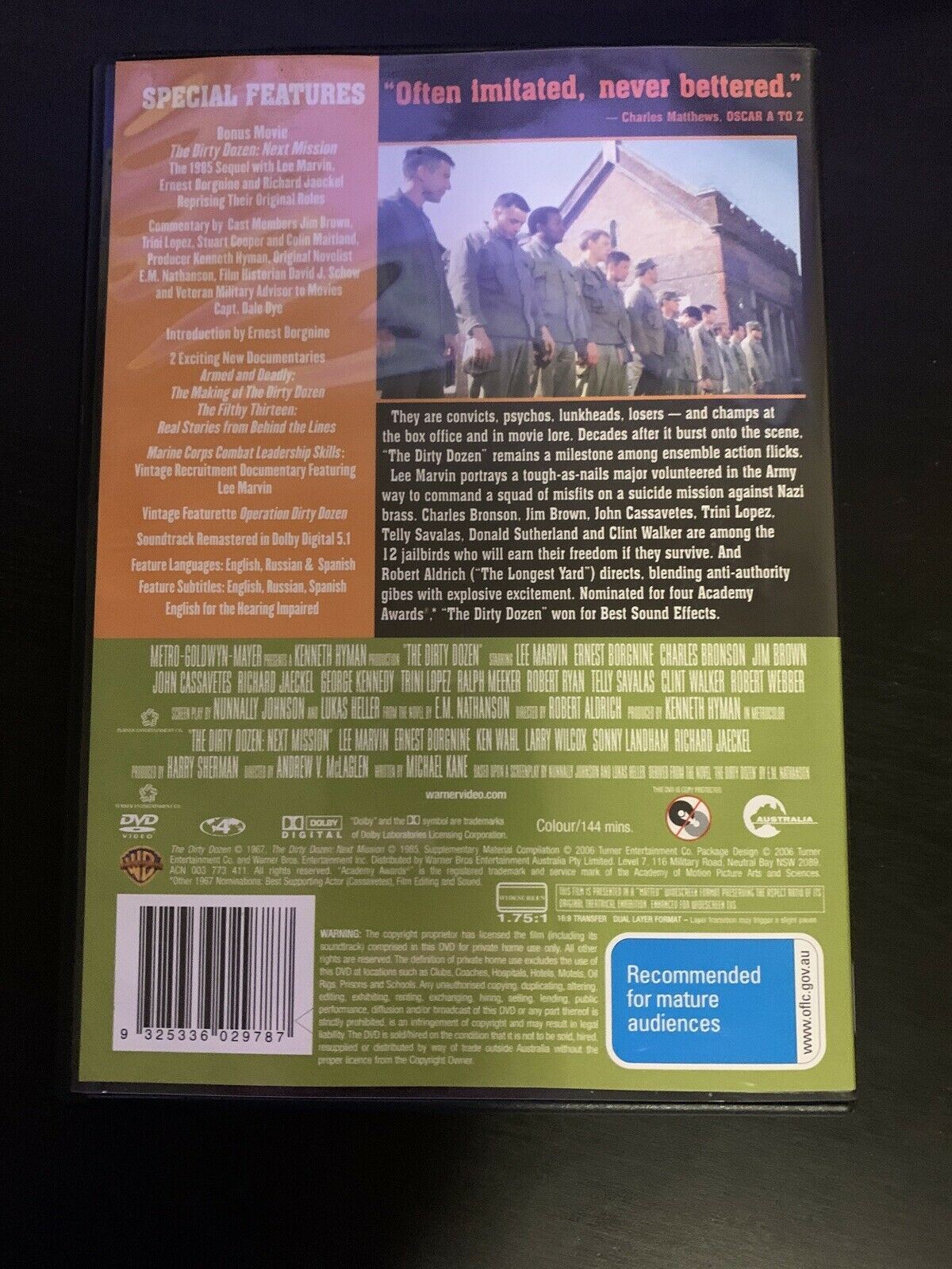 The Dirty Dozen - 2-Disc Special Edition (DVD, 1967) Lee Marvin. Region 4