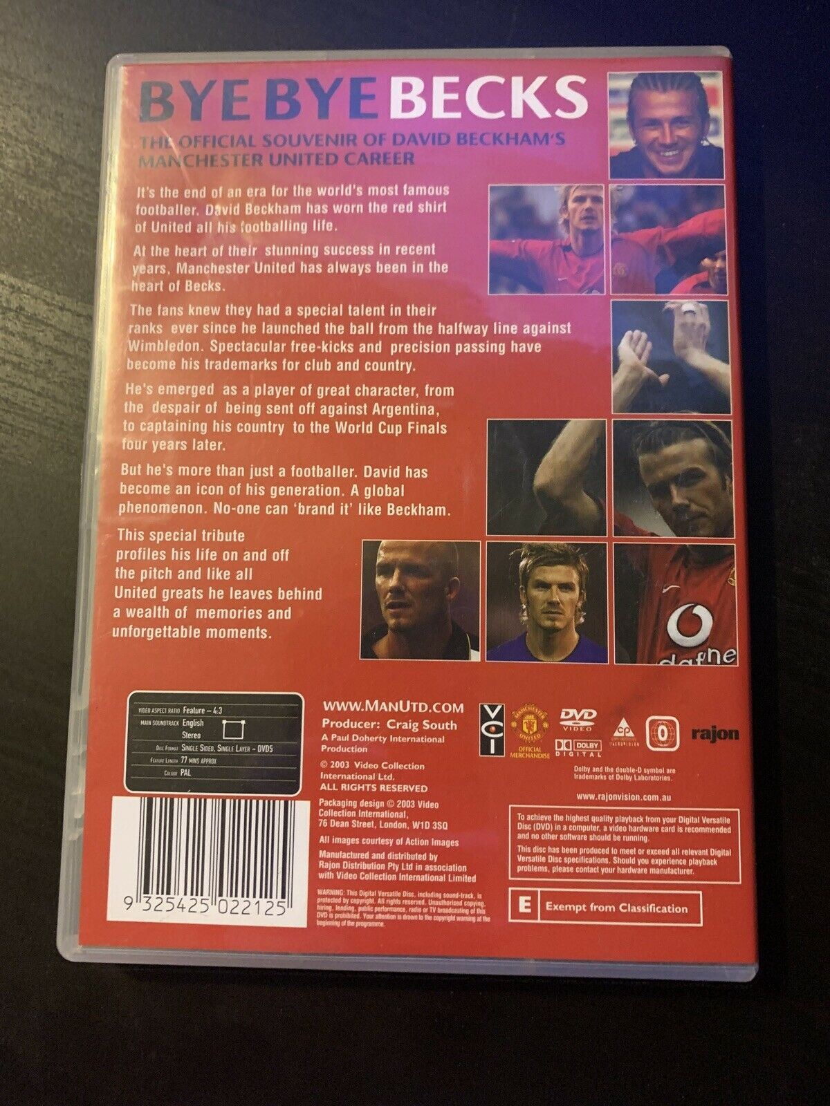 Manchester United: Bye Bye Becks - David Beckham (DVD, 2003) All Regions