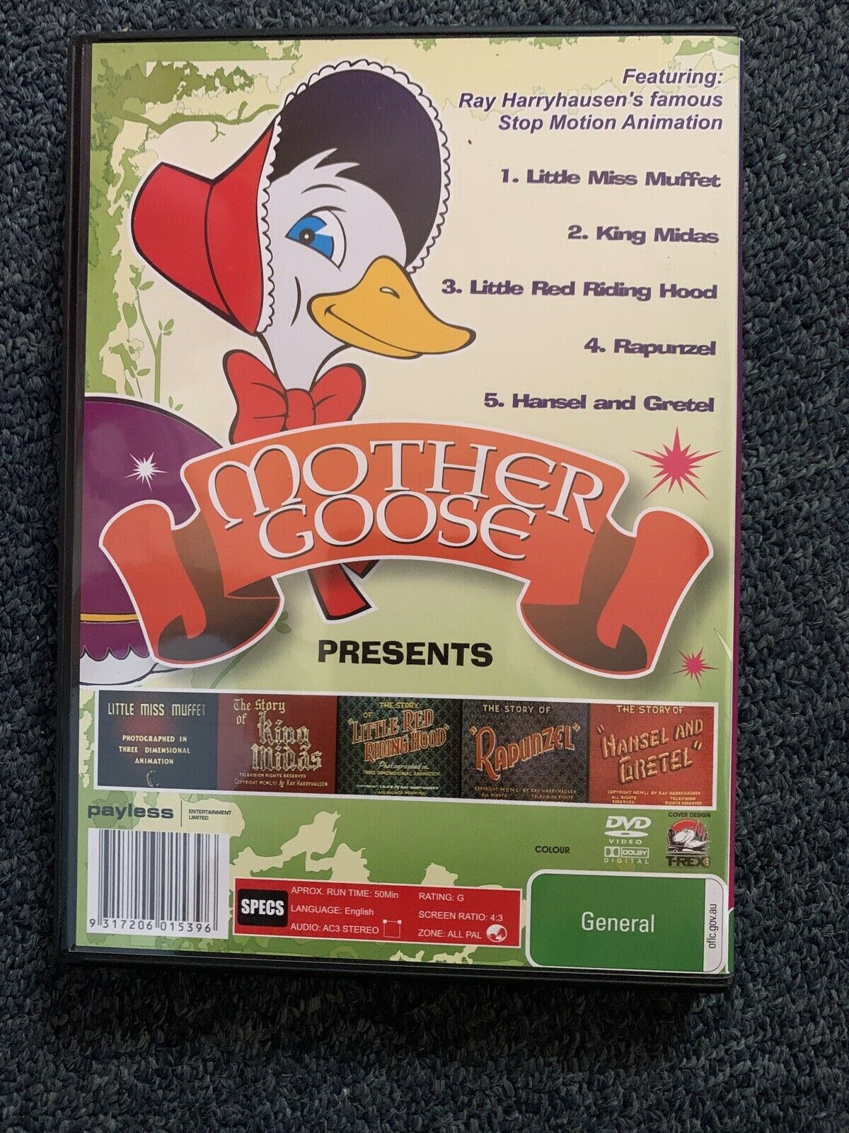 Ray Harryhausen - DVD Stop Motion Animation Puppets Vintage Cartoons - 5 Movies