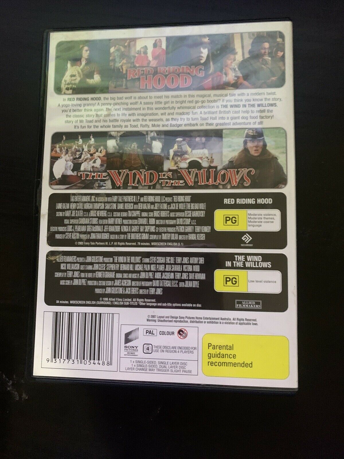 The Red Riding Hood / Wind In The Willows (DVD, 2011, 2-Disc Set) Region 4