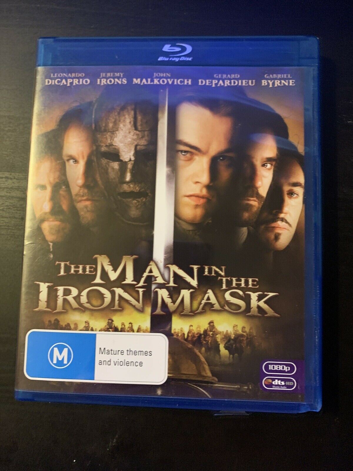 The Man In The Iron Mask (Bluray, 1998) Leonardo DiCaprio. Region B