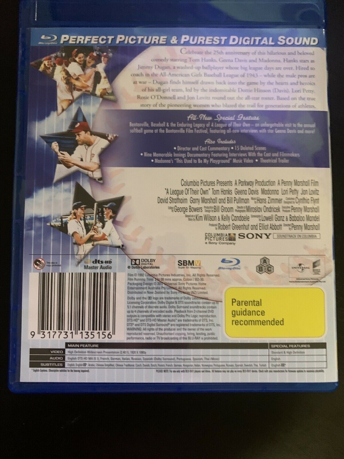 A League Of Their Own - 25th Anniversary (Bluray, 1992) Madonna. All Regions