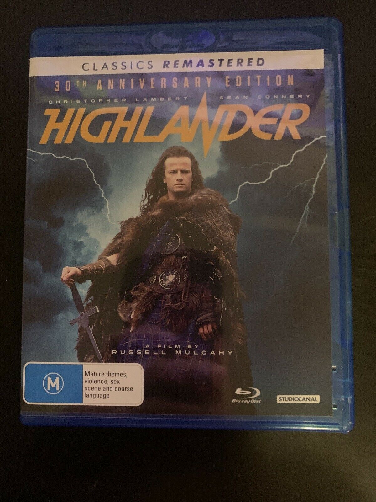 Highlander - 30th Anniversary Remastered (Blu-ray, 1986) Sean Connery. Region B