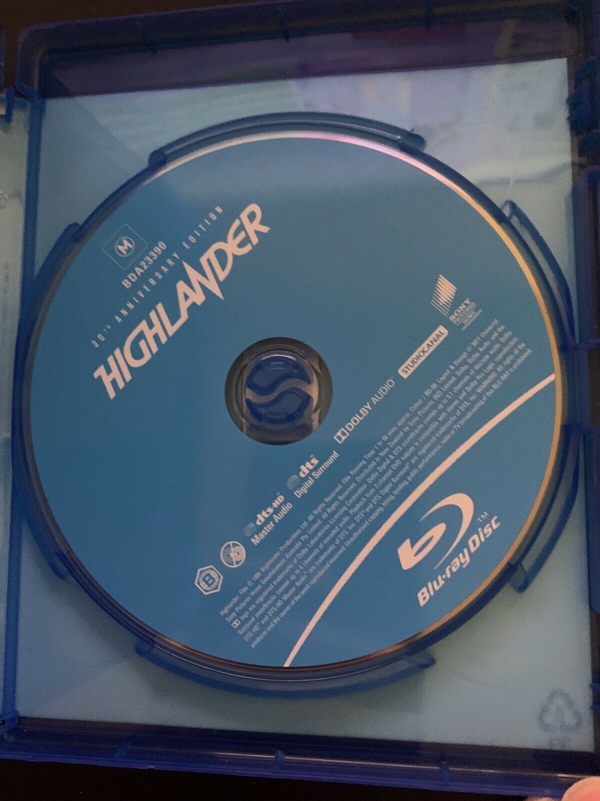 Highlander - 30th Anniversary Remastered (Blu-ray, 1986) Sean Connery. Region B