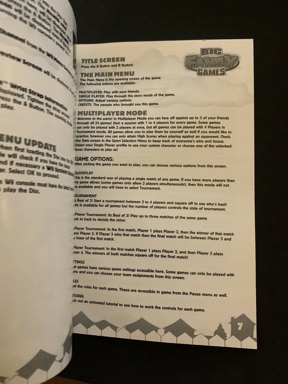 Big Family Games for Nintendo Wii PAL with Manual - 24 Games: Football, Tennis..