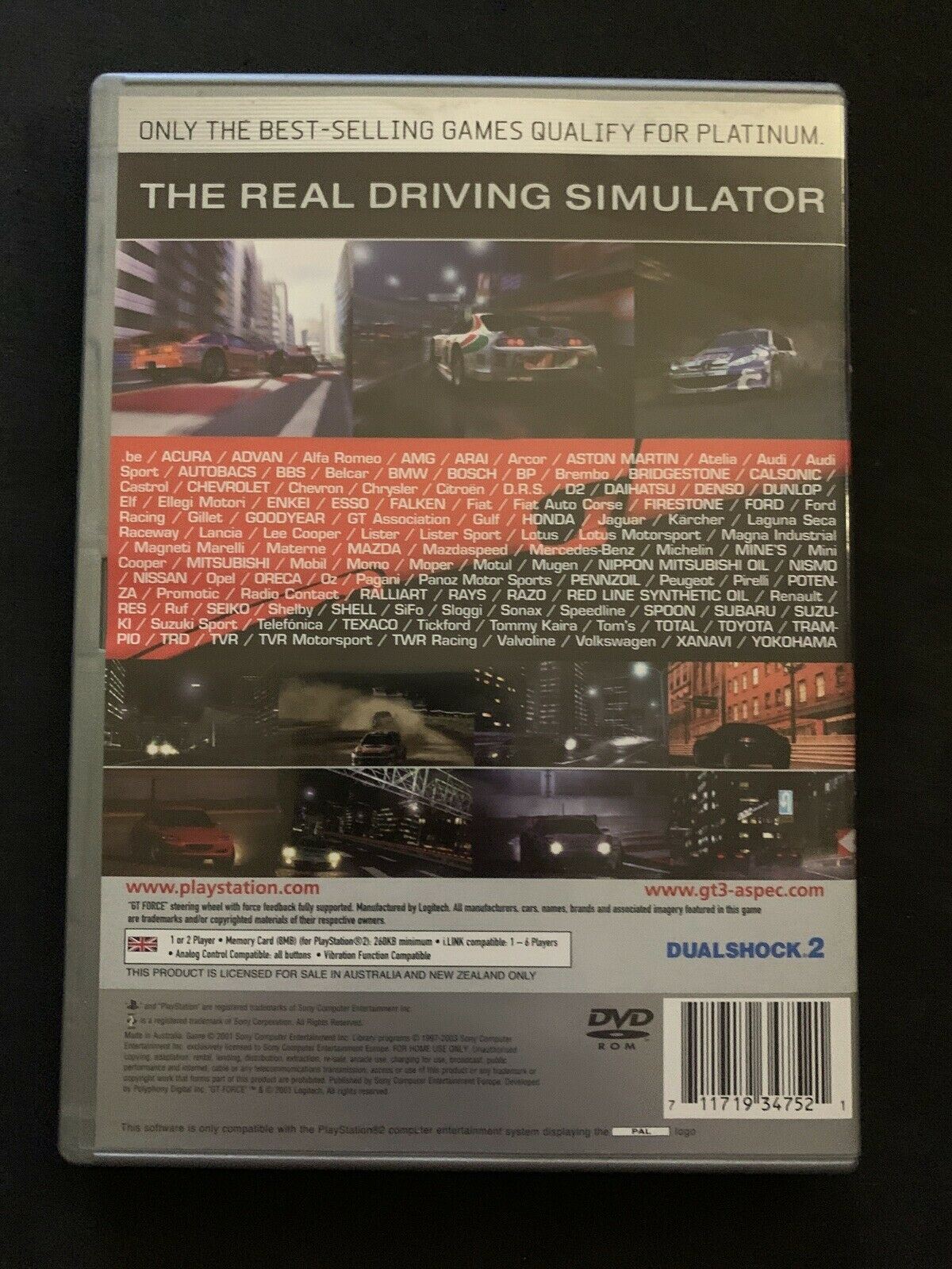 Gran Turismo 3: A-Spec - Platinum (Sony PlayStation 2, 2001) with Manual PAL