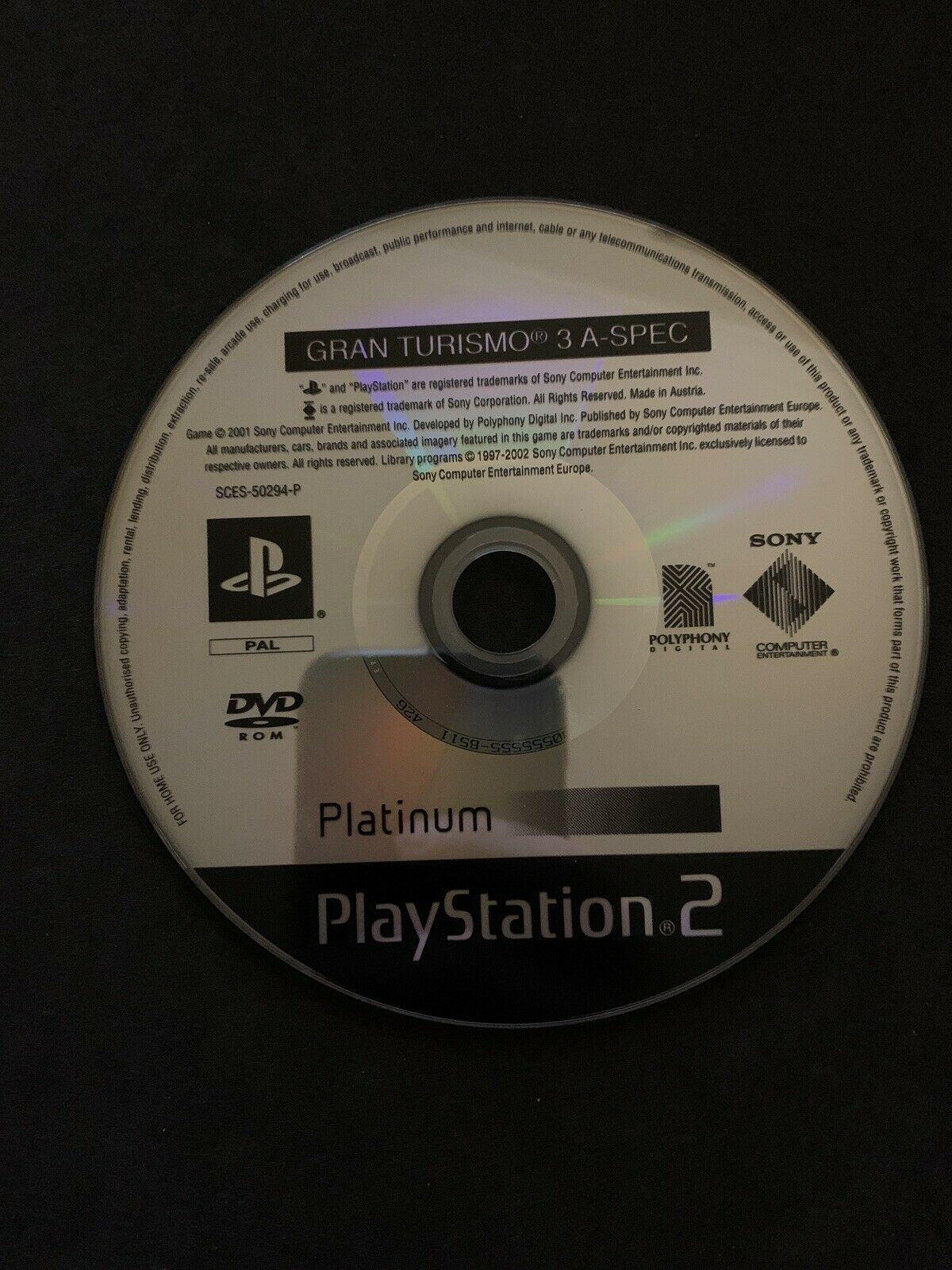Gran Turismo 3: A-Spec - Platinum (Sony PlayStation 2, 2001) with Manual PAL