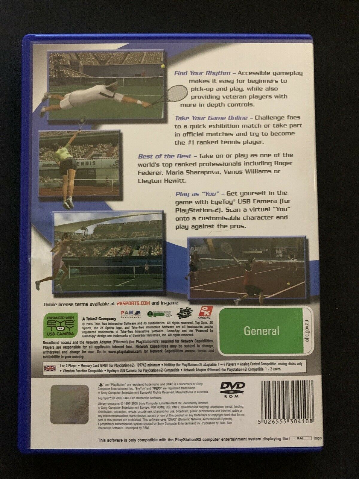 Top Spin - PS2 Game PAL with Manual