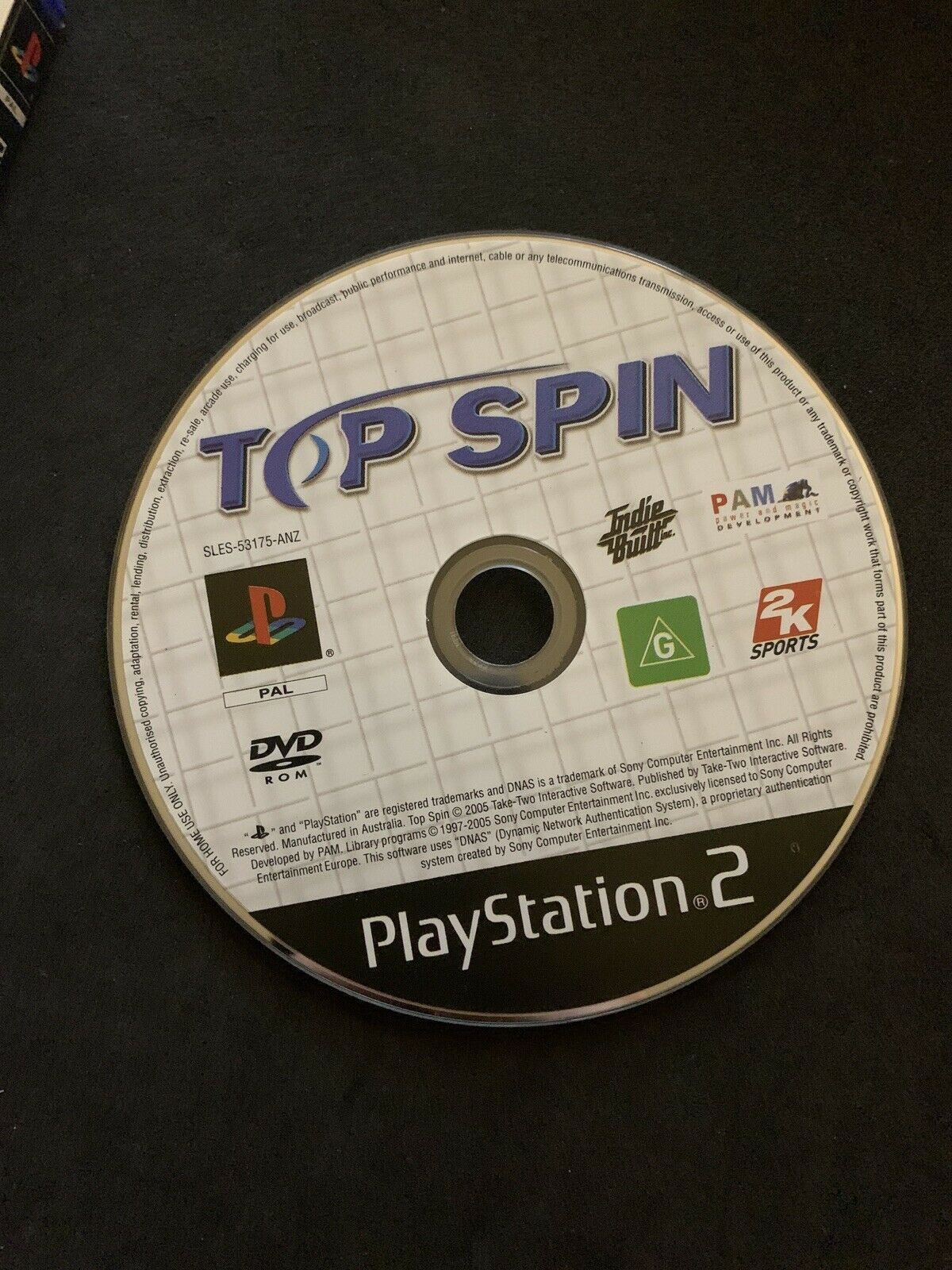 Top Spin - PS2 Game PAL with Manual