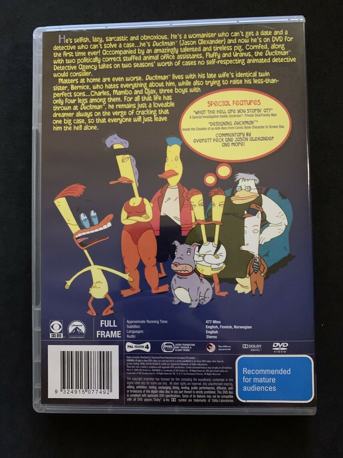 Duckman Seasons One & Two (DVD, 2008) Region 4