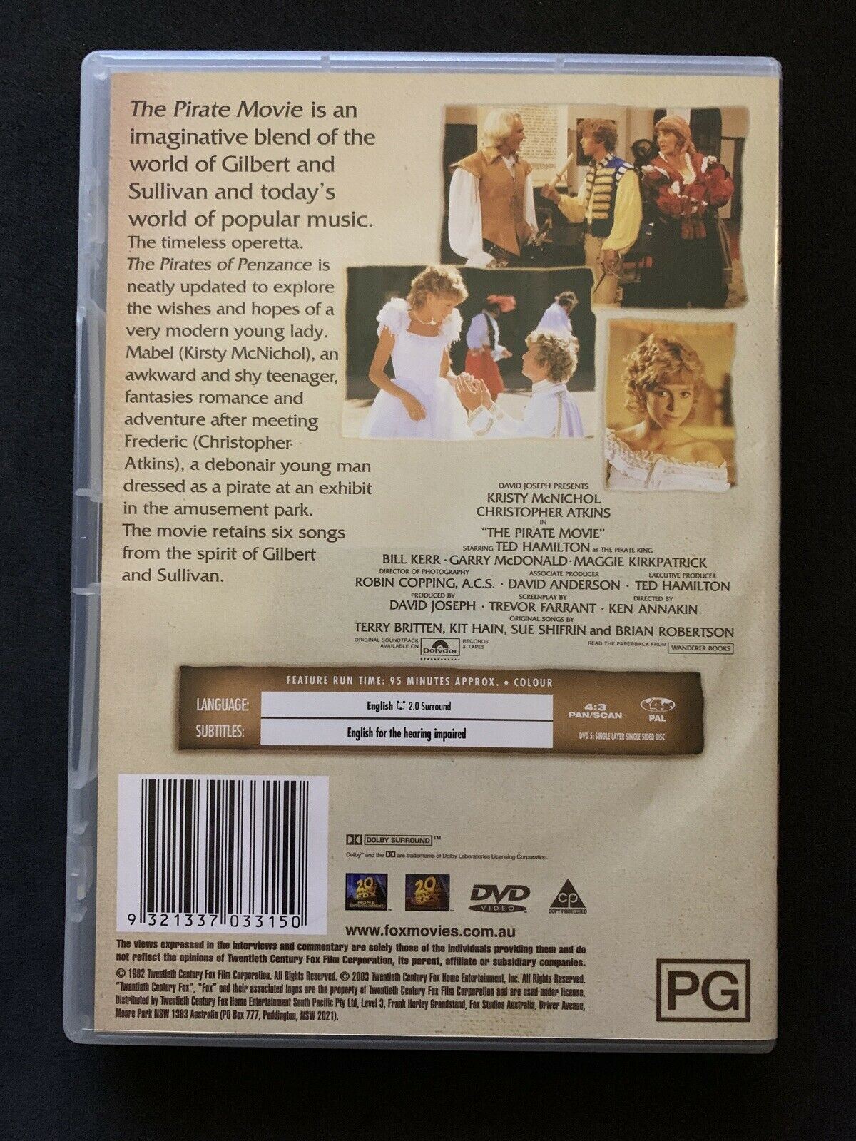 The Pirate Movie (DVD, 1982) Kristy McNichol, Christopher Atkins - Region 4
