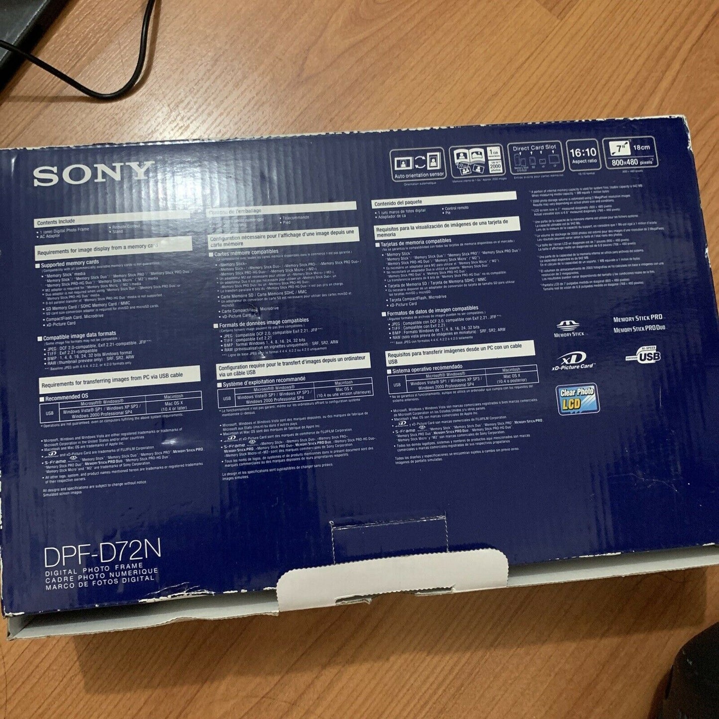 Sony DPF-D72N S-Frame 7" Digital Photo Frame