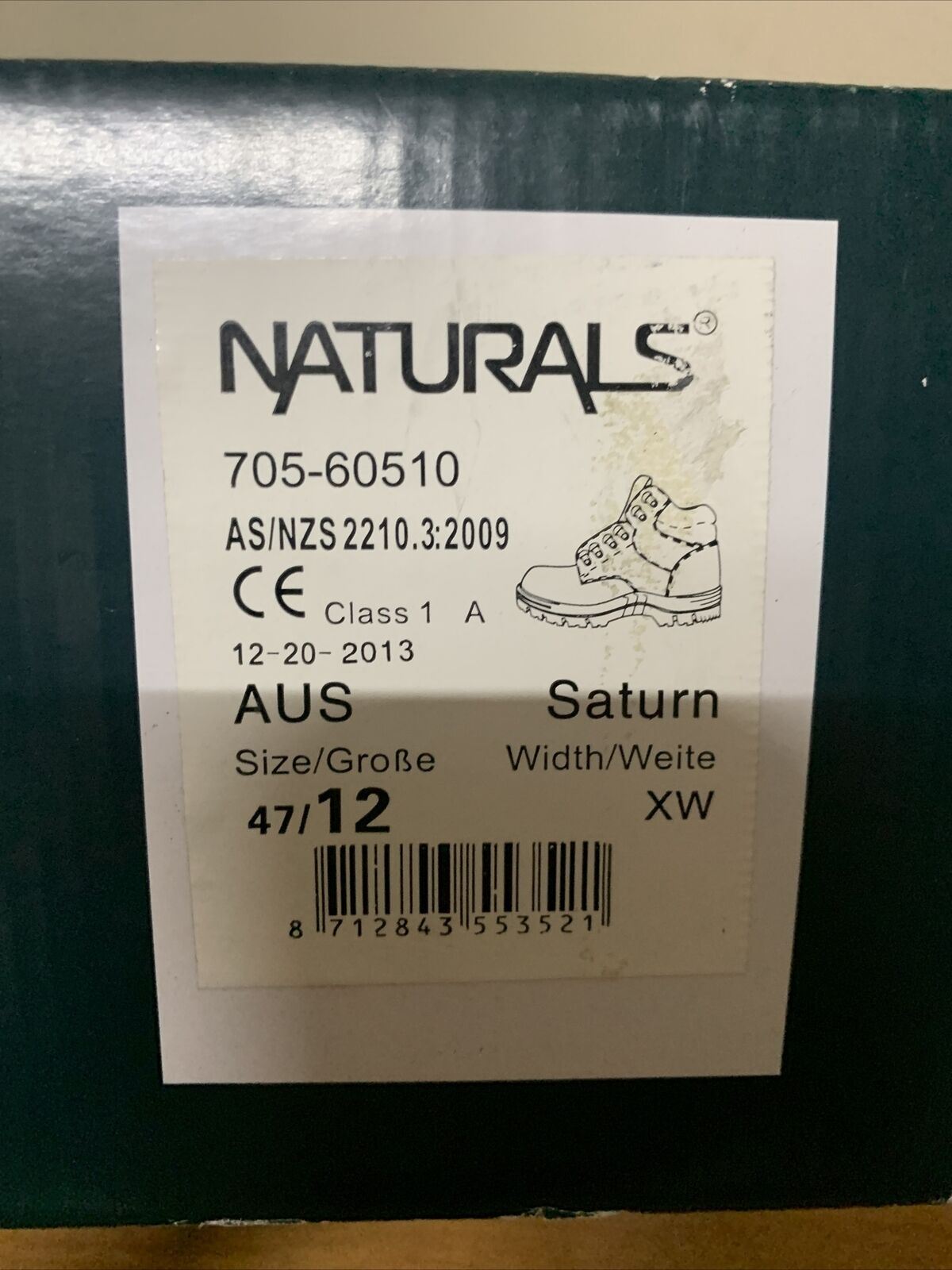 Bata Industrials Saturn Work Safety Boots AU12 EU47 Steel toe cap