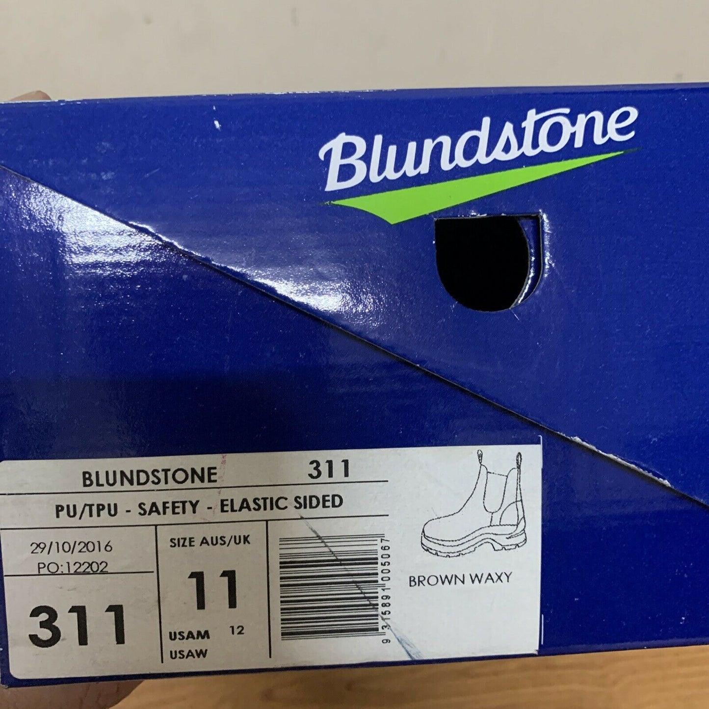 Blundstone Safety Boots 311 Elastic Sided Steel Toe for work Footwear AU11 US12
