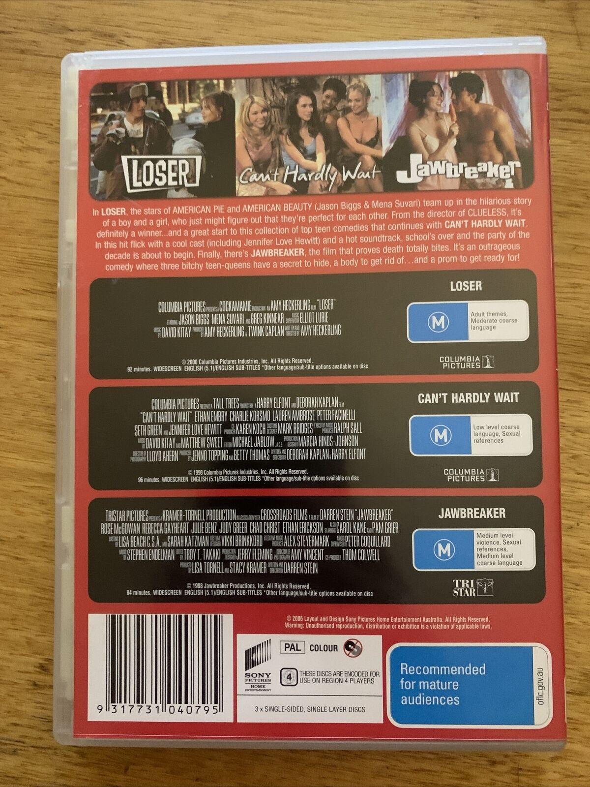 Loser / Can't Hardly Wait / Jawbreaker (DVD) Region 4
