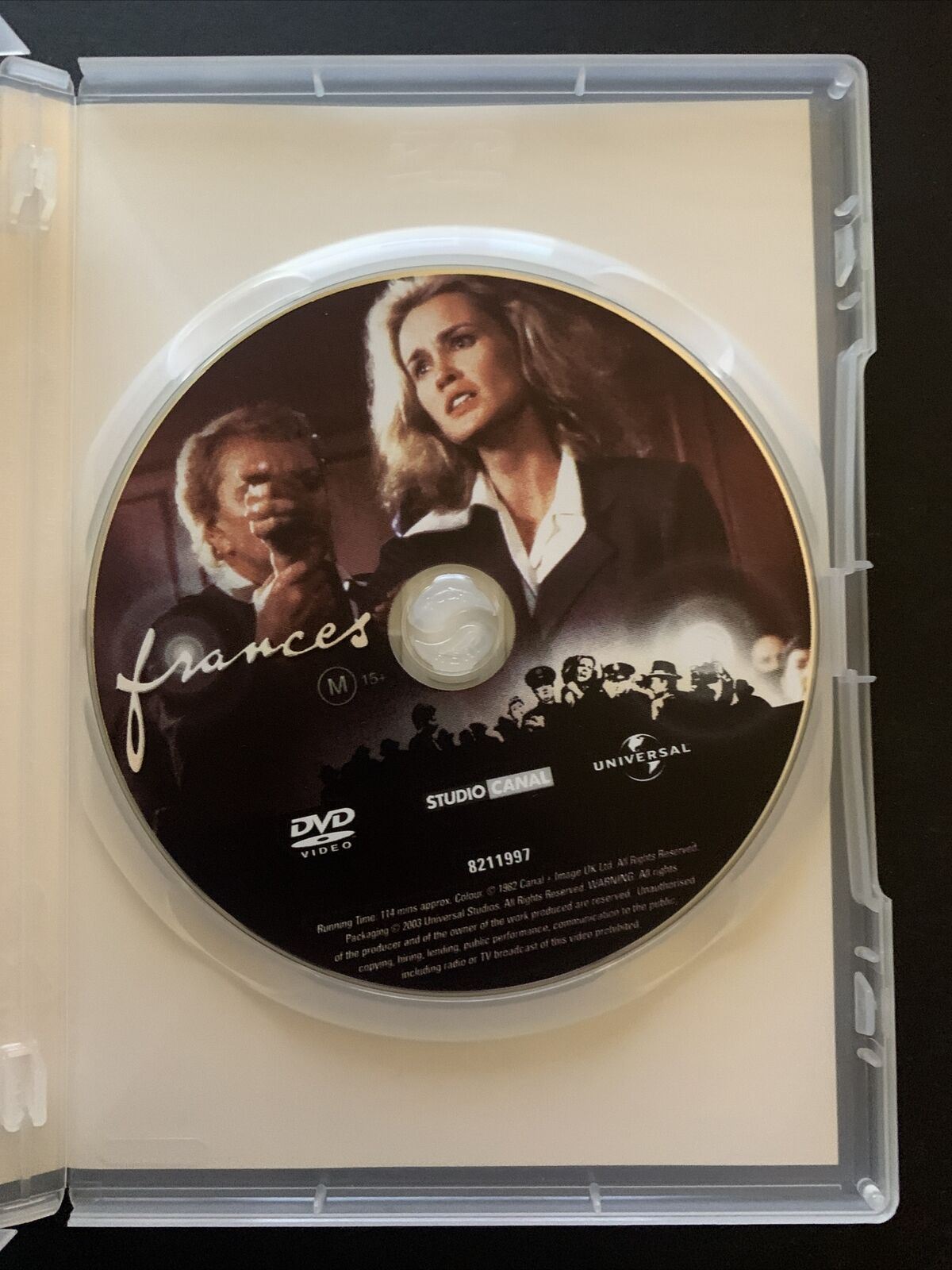 Frances (DVD, 1982) Jessica Lange, Sam Shepard, Kim Stanley - Region 4