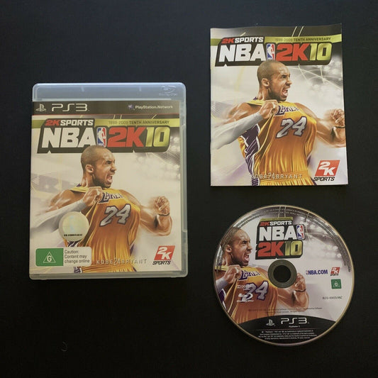 NBA 2K10 (Kobe Bryant Cover) -  PS3 Playstation 3 Game with Manual