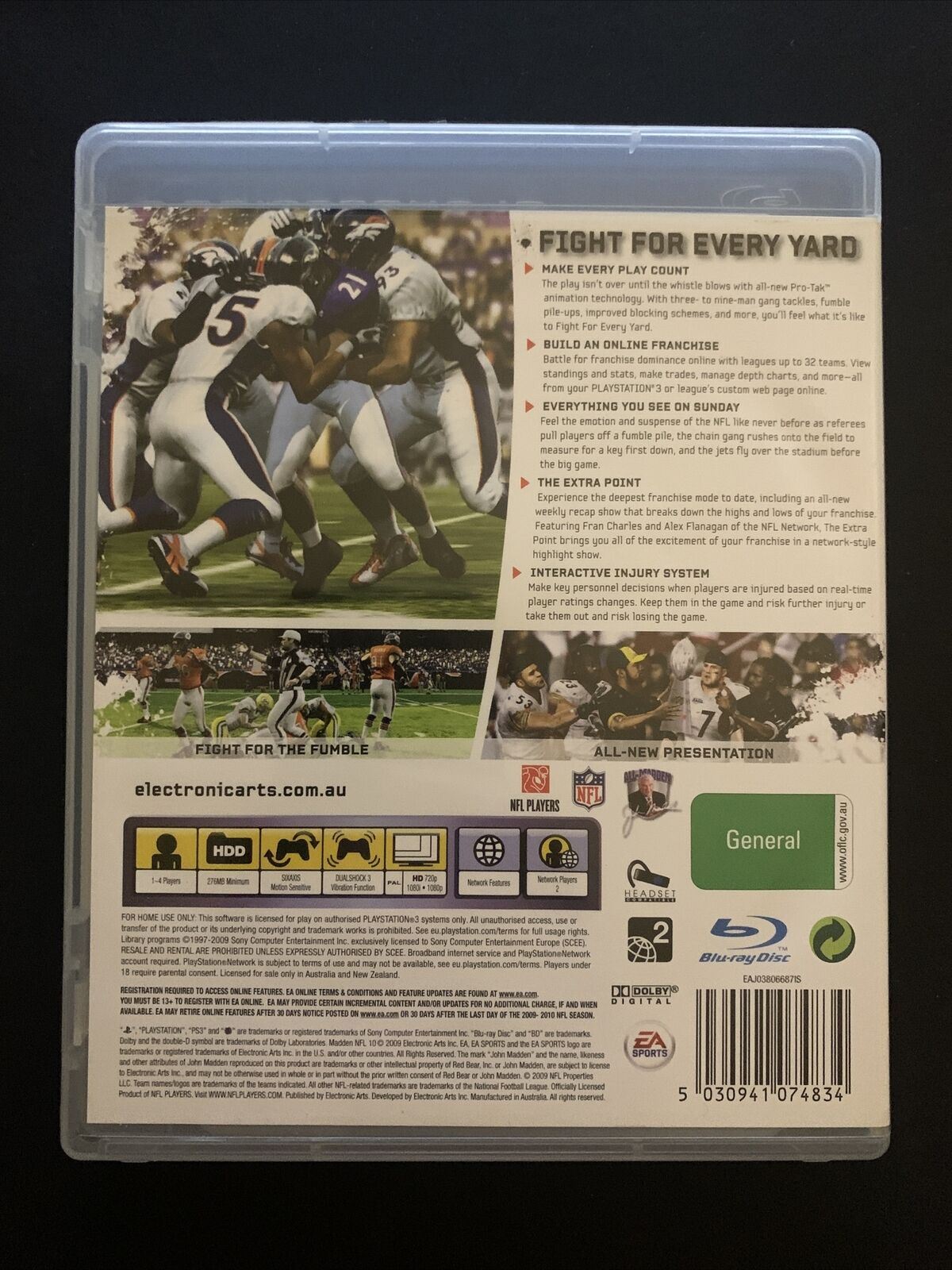 Madden NFL 10 - PS3 Playstation 3 Game + Manual