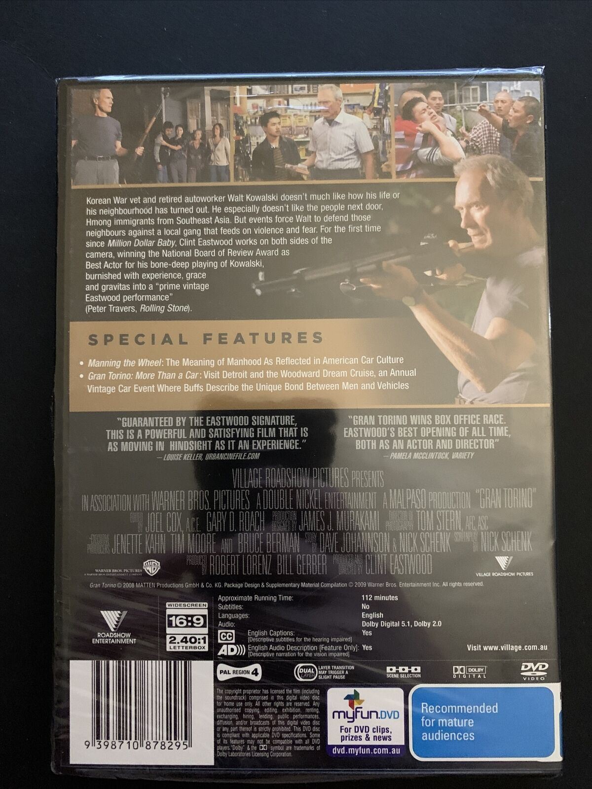 *New Sealed* Gran Torino (DVD, 2008) Clint Eastwood, Bee Vang - Region 4