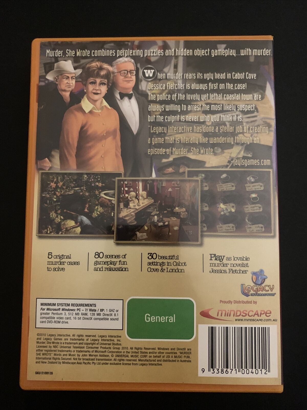 Murder She Wrote - PC Windows Hidden Object Game with Jessica Fletcher