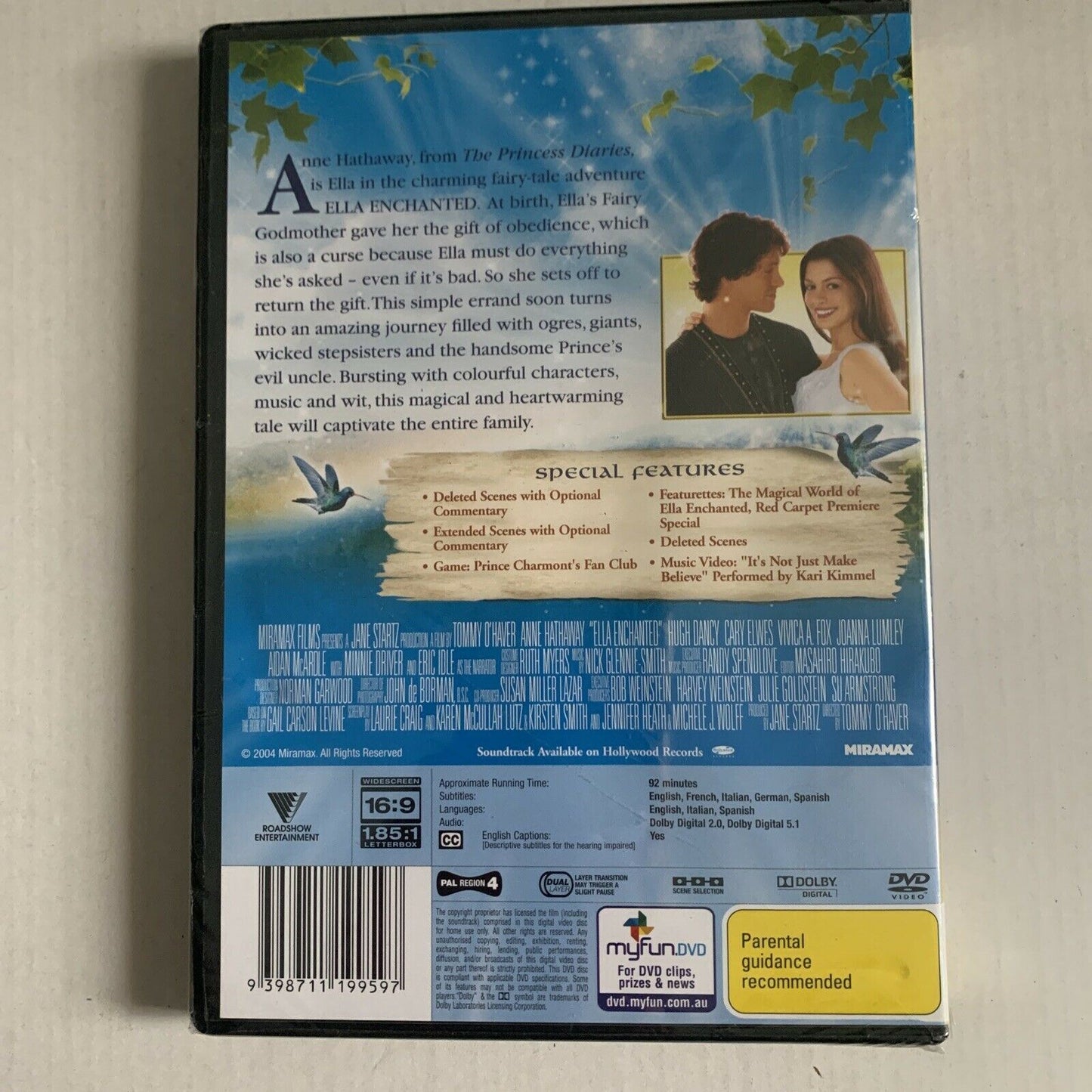 *New Sealed* Ella Enchanted (DVD, 2004) Anna Hathaway. Region 4