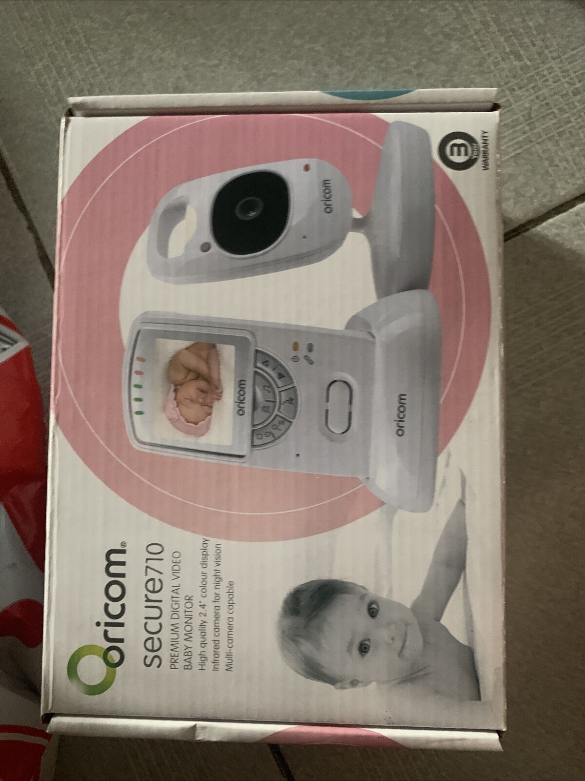 ORICOM Premium Video Baby Monitor Secure710: Zoom, Night Vision, Music, Speaker