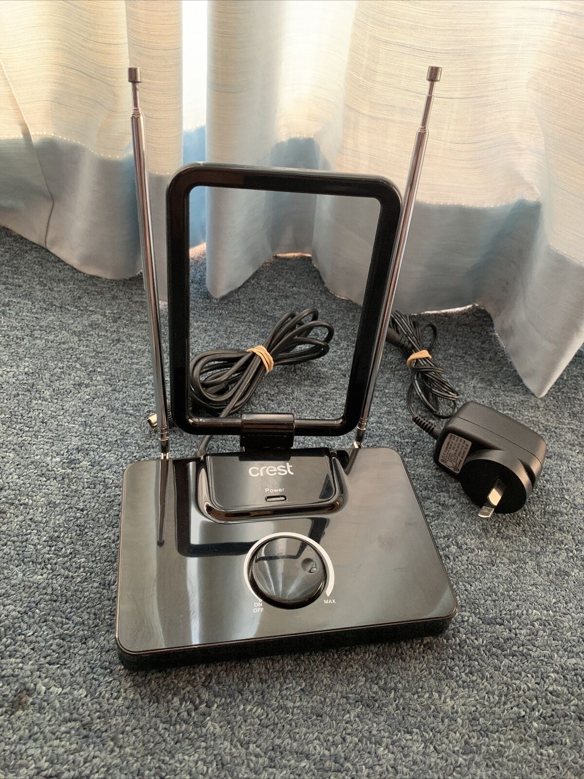 Crest SGA05328 Digital Indoor TV Antenna Power Amplified Retro Unit