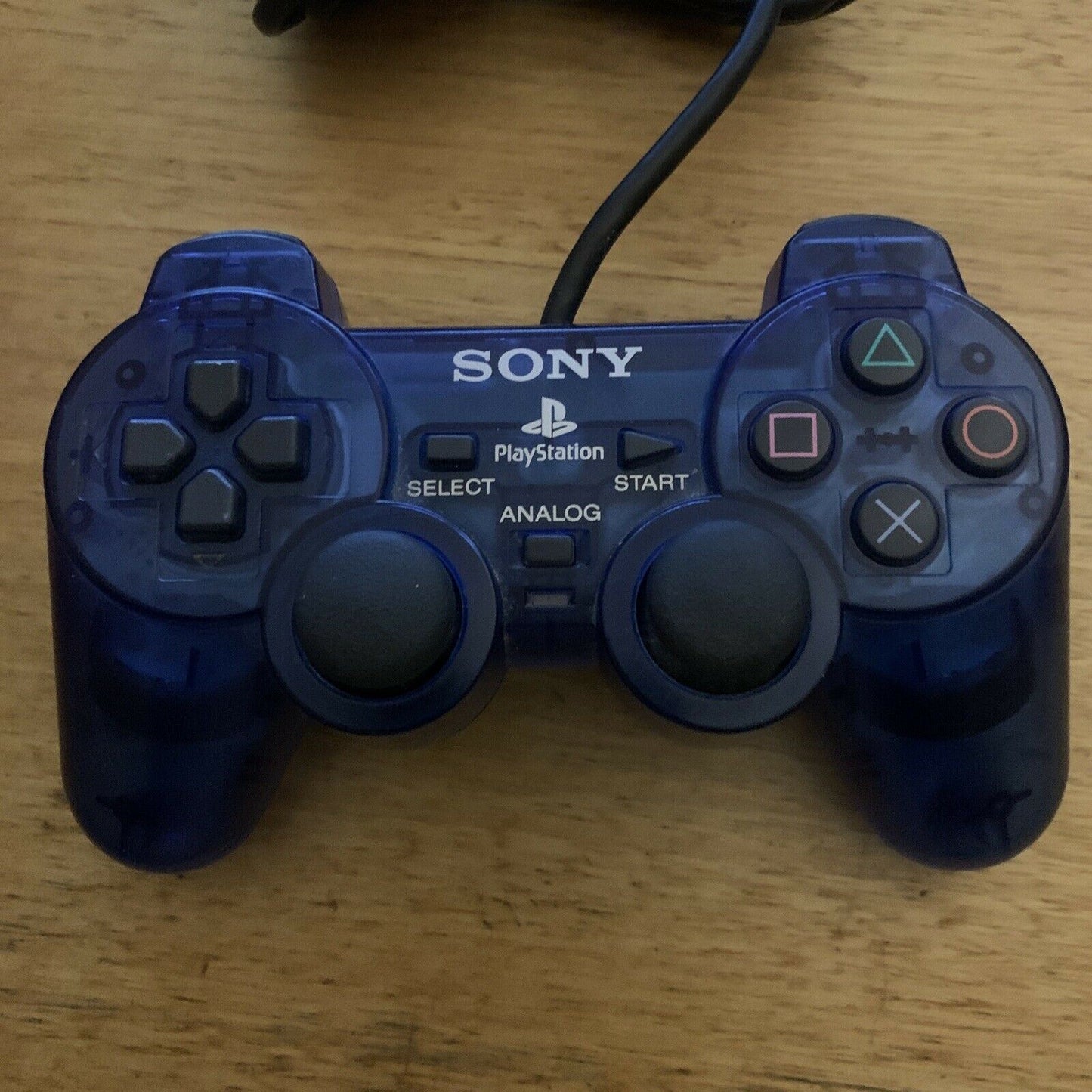 Official Sony PlayStation 2 Analog Controller - Transparent Blue SCPH-10010 RARE