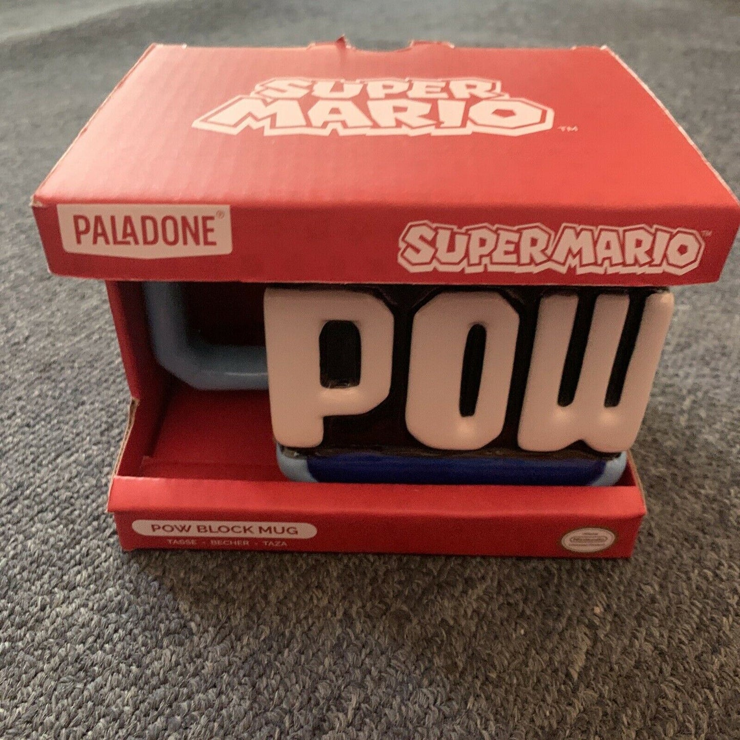 Super Mario Pow Block Mug Ceramic - Official Nintendo Licensed