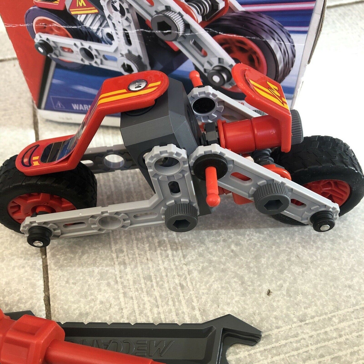 Meccano Junior Motorbike Moto Building Kit Steam 48 Parts 2 Tools Age 5+ 20101