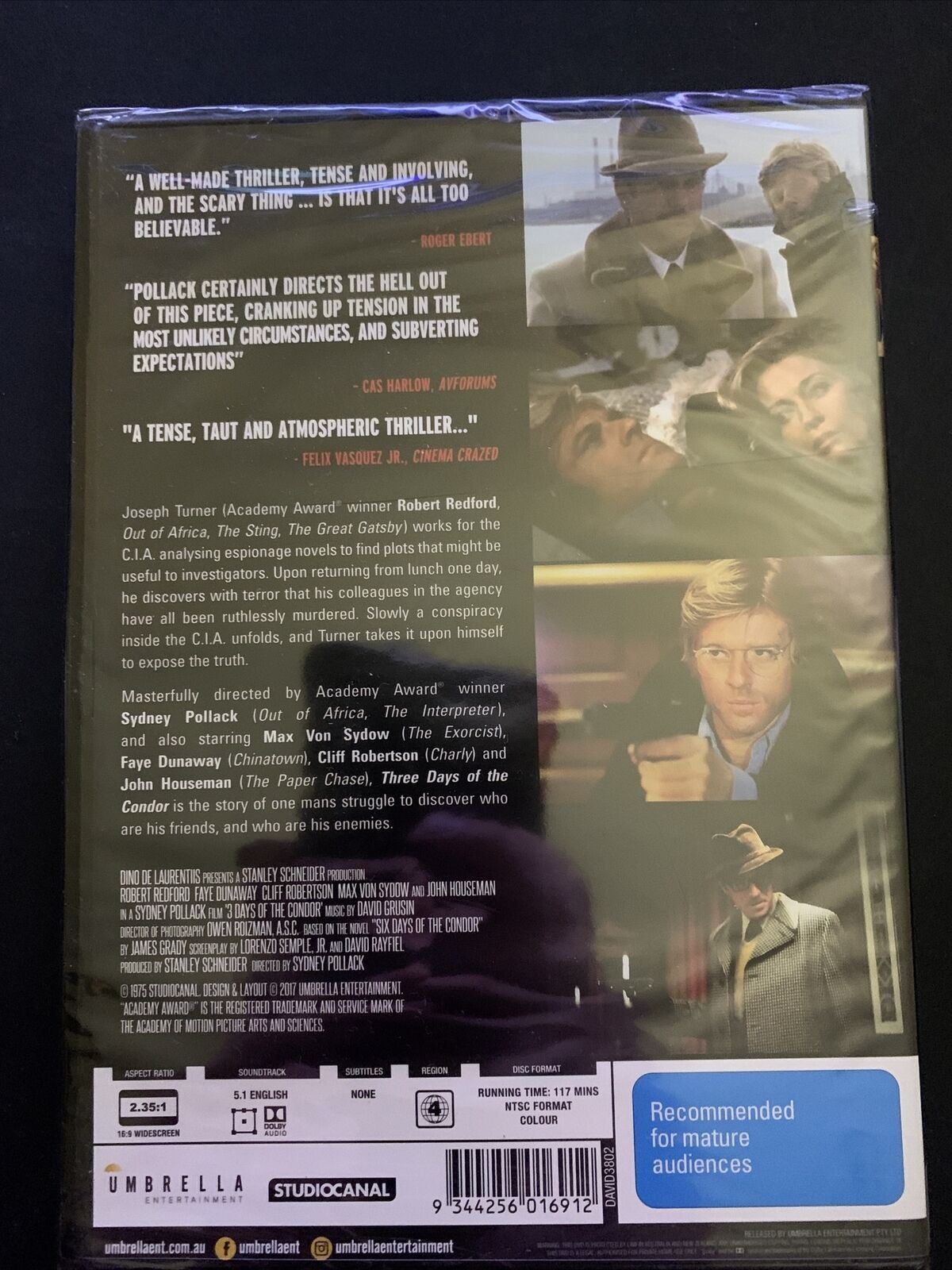 *New Sealed* Three Days Of The Condor (DVD, 1975) Robert Redford Region 4