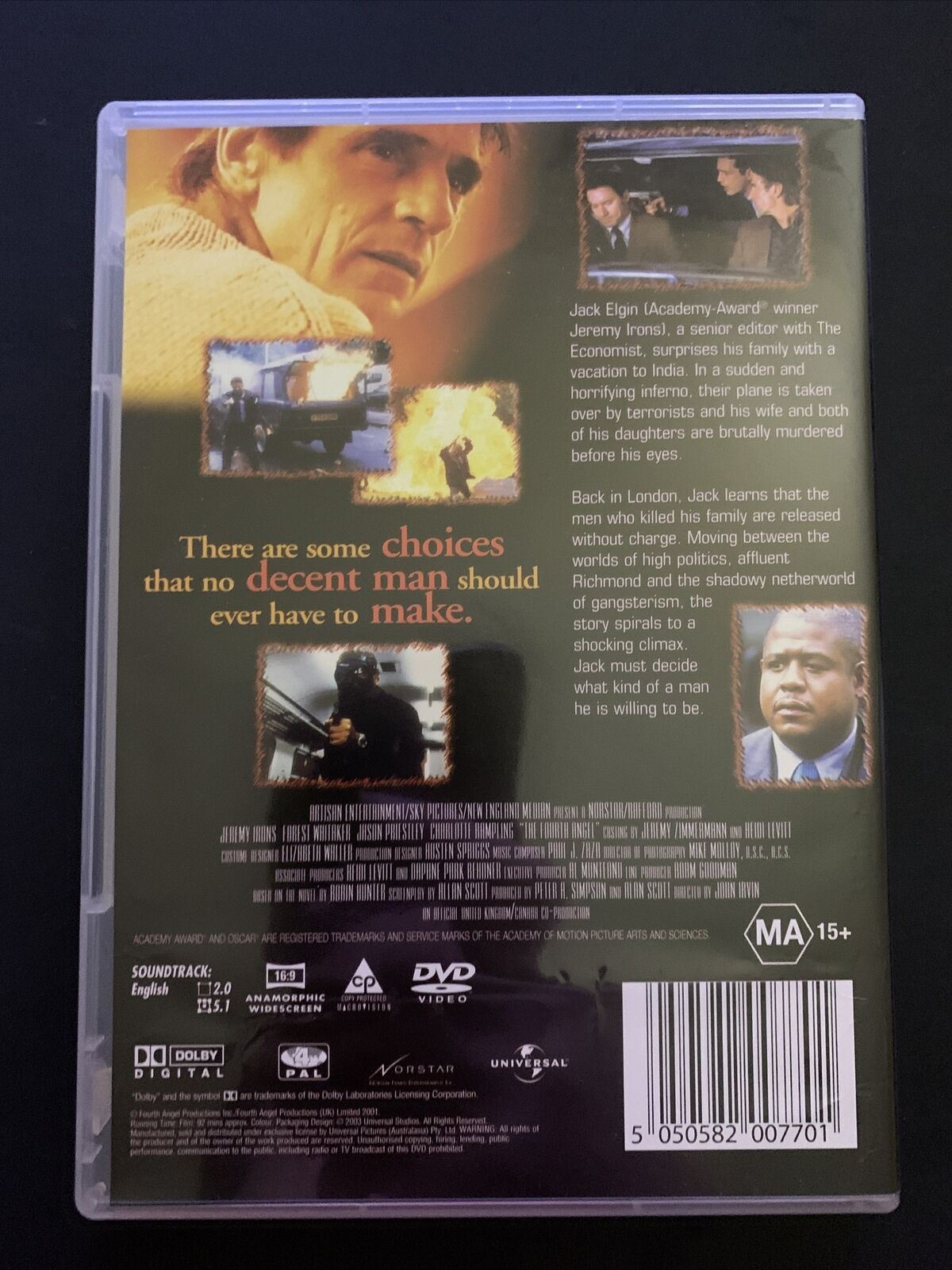 The Fourth Angel (DVD, 2001) Jeremy Irons, Timothy West. Region 4