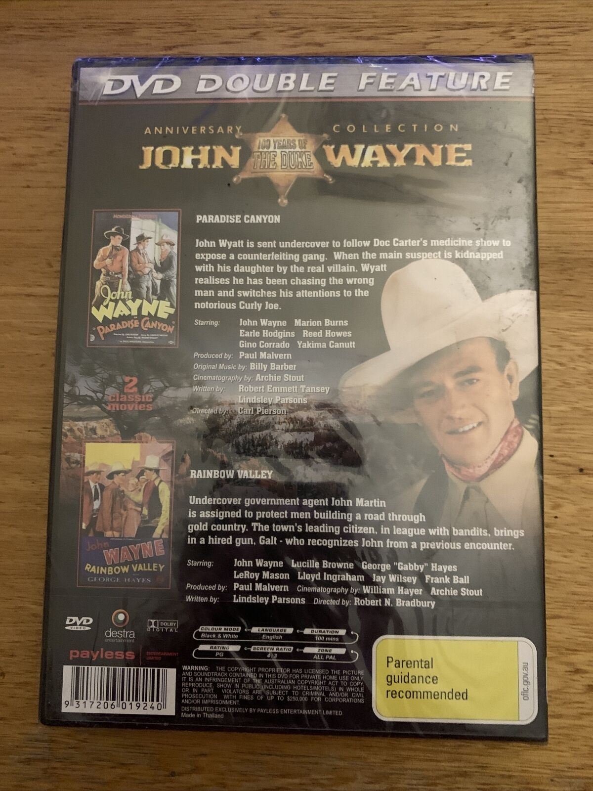 *New Sealed* Paradise Canyon / Rainbow Valley (DVD, 1935) John Wayne All Regions