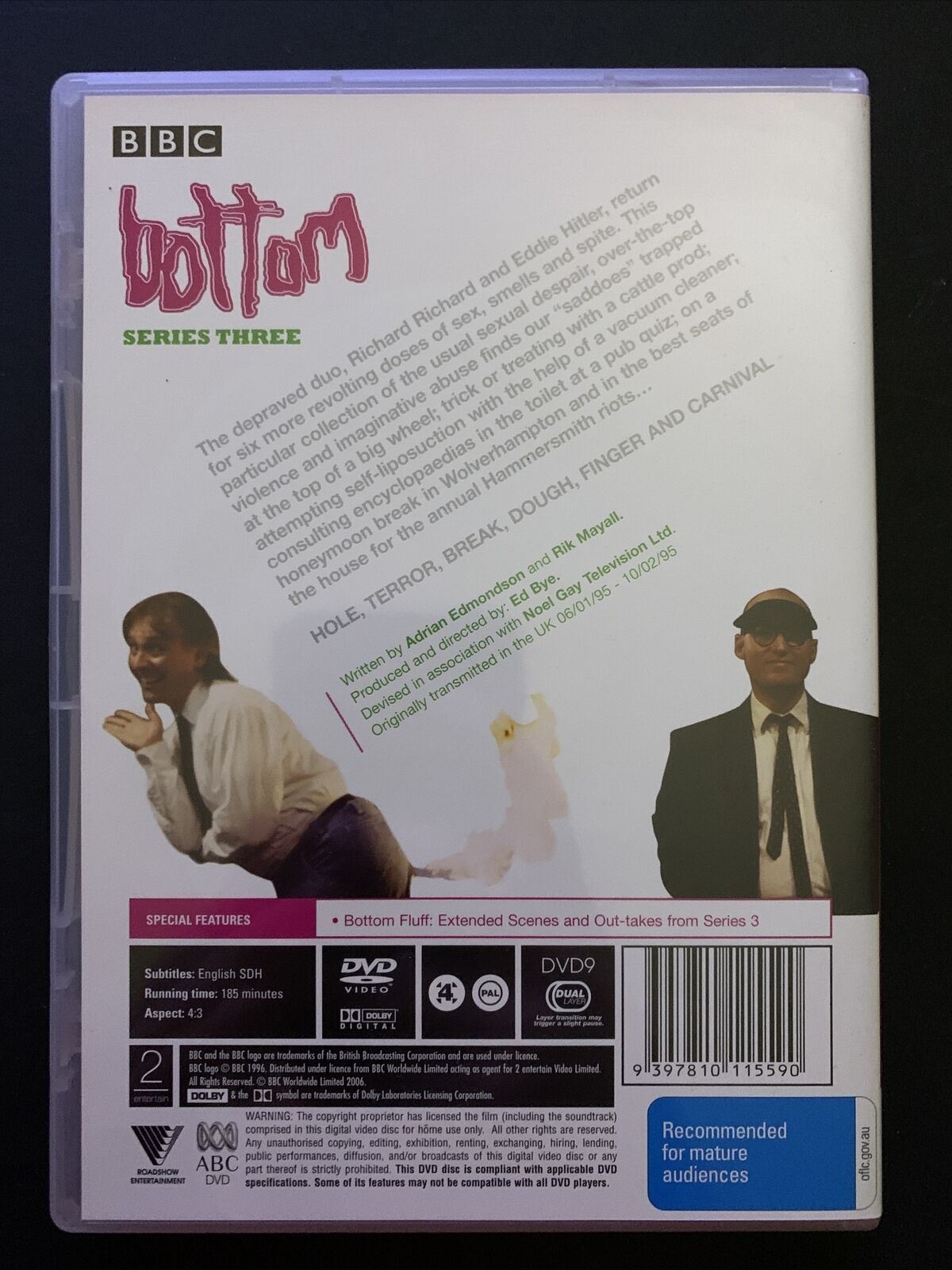 Bottom : The Complete Series 1-3 (DVD) Adrian Edmondson, Rick Mayall. Region 4&2