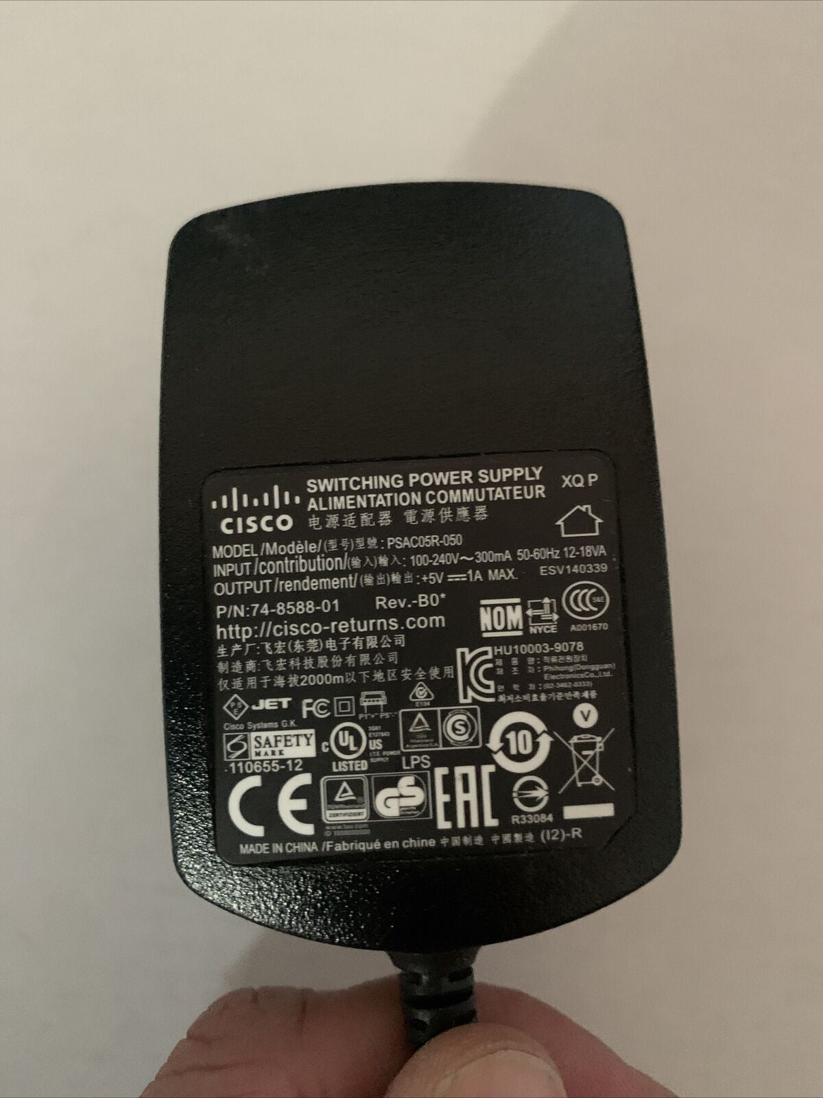 CISCO Switching Power Supply PSAC05R-050 5v 1a AC Adapter