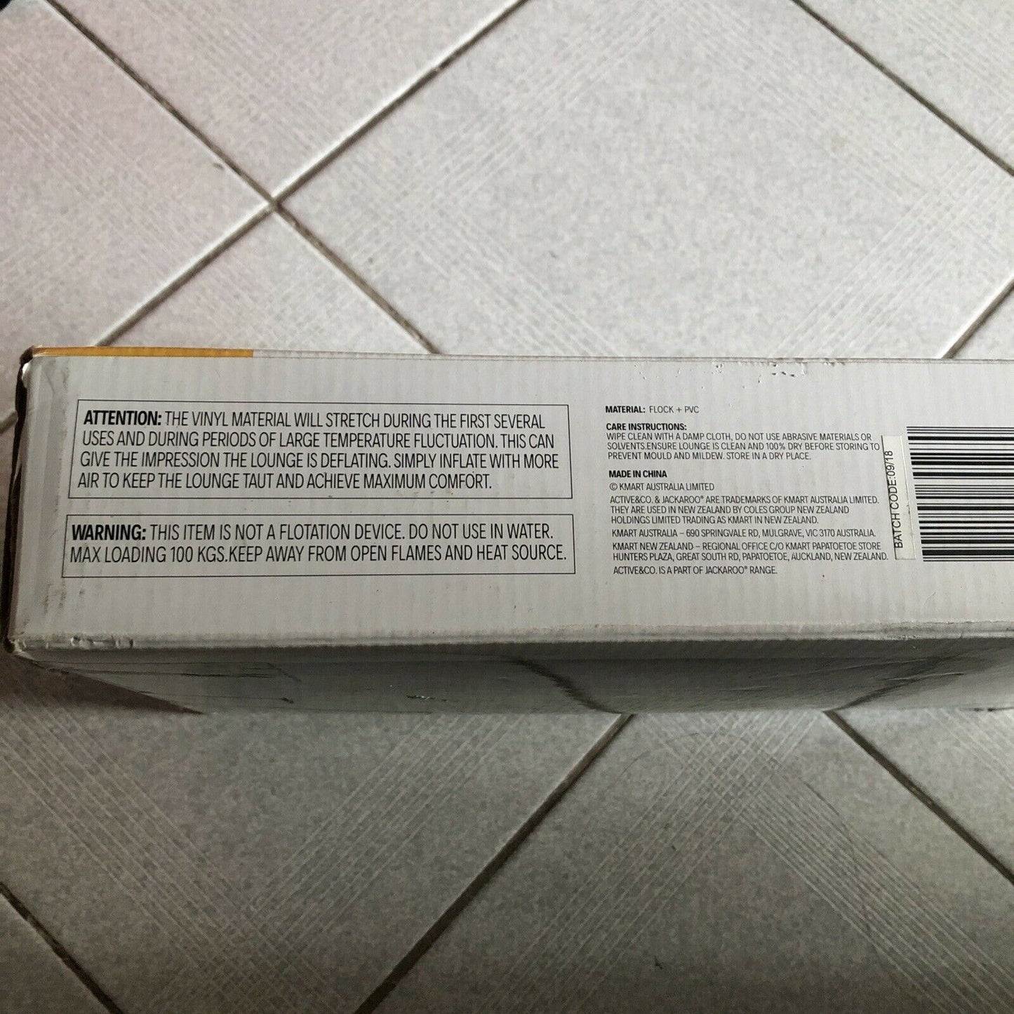 Active & Co Inflatable Single Lounge Lime - 71 x 96 x 78cm