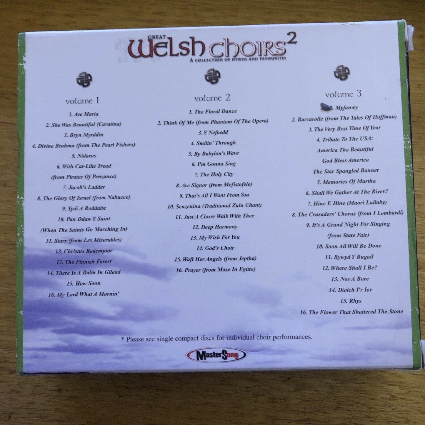 Great Welsh Choirs 2 - Collection of Hymns & Favourite 3 CD box set