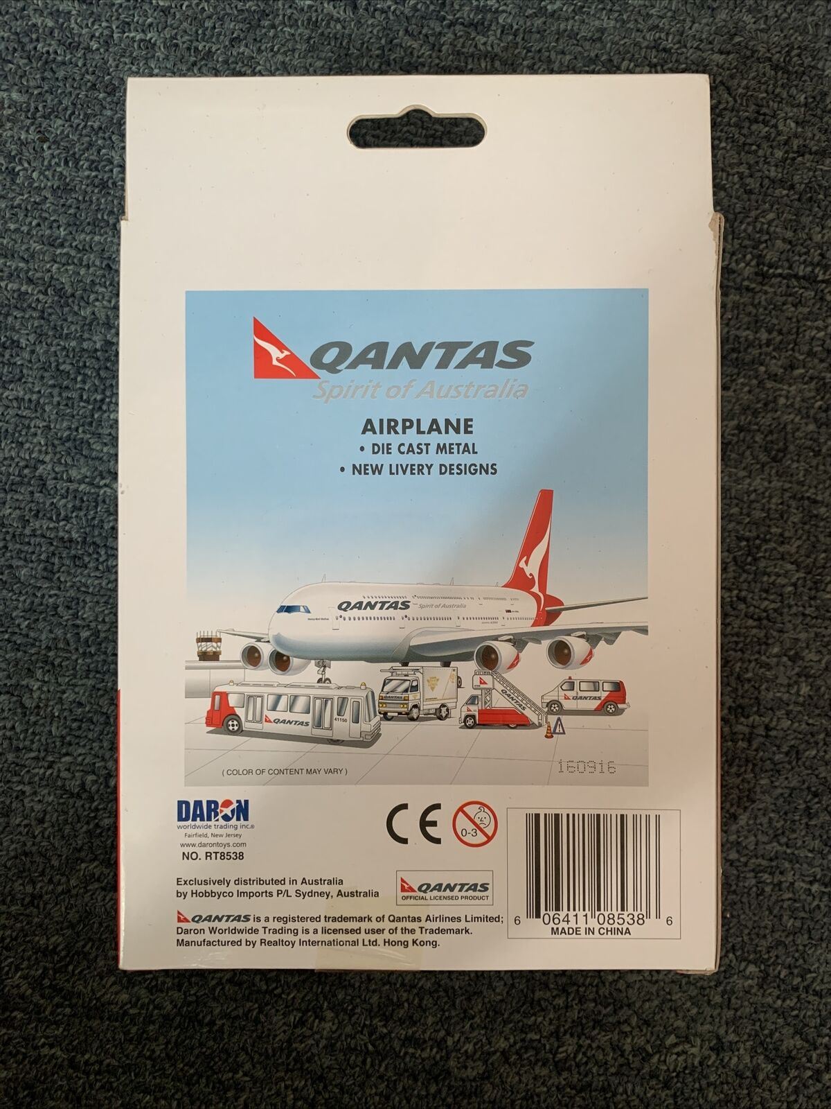 Daron Qantas Single Plane Airbus A380 Model RT8538 Die Cast Metal
