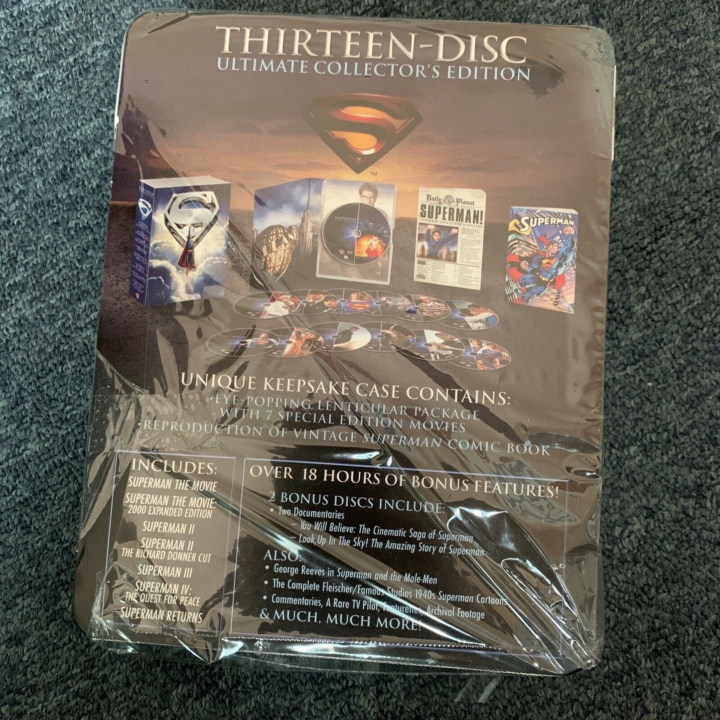 Superman Ultimate Collection with Metal Case (DVD, 2006, 13-Disc Set) Region 4