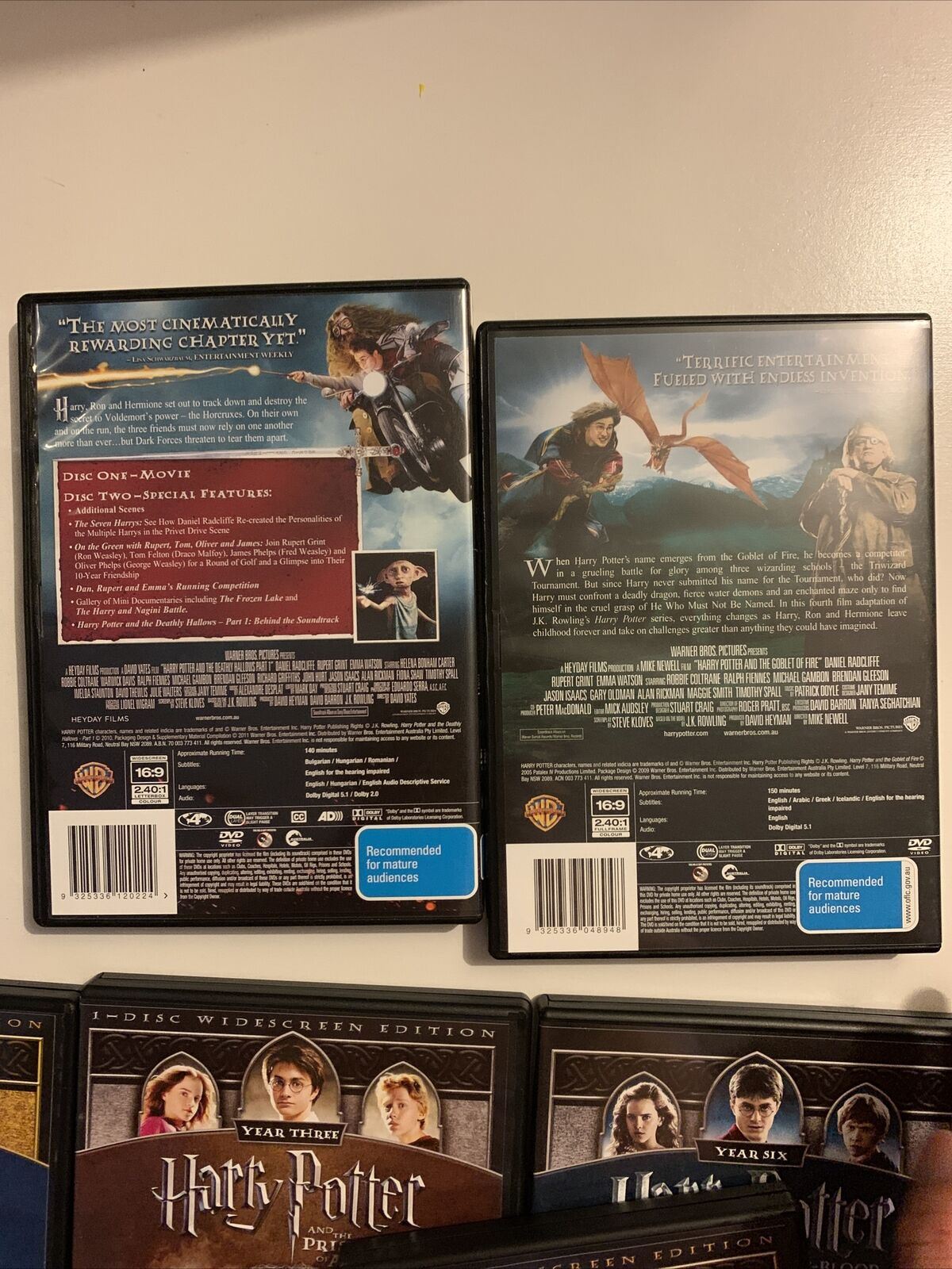 Harry Potter - Complete 8-Film Collection (DVD, 2011, 10-Disc) Region 4