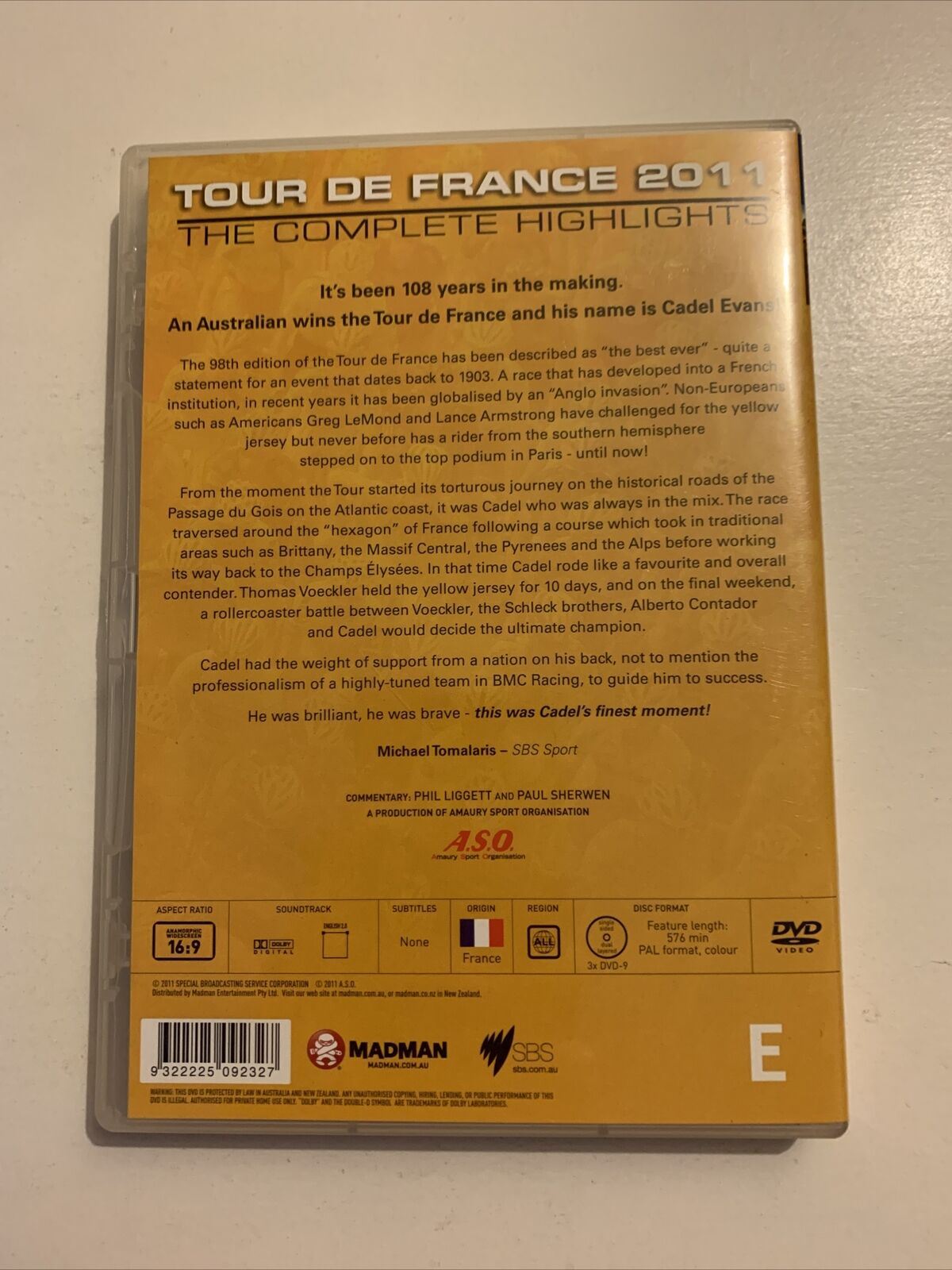 Tour de France 2011 - The Complete Highlights (DVD, 2011, 3-Disc) All Regions